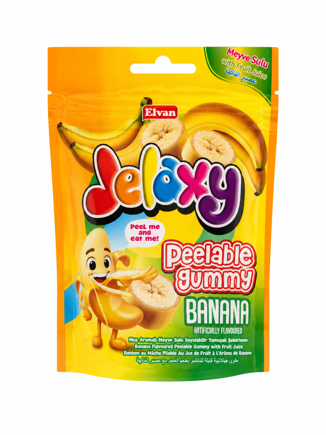 Jeleuri Elv Jelaxy Peelable Banana - 65g (12 Pungi/ Cutie)