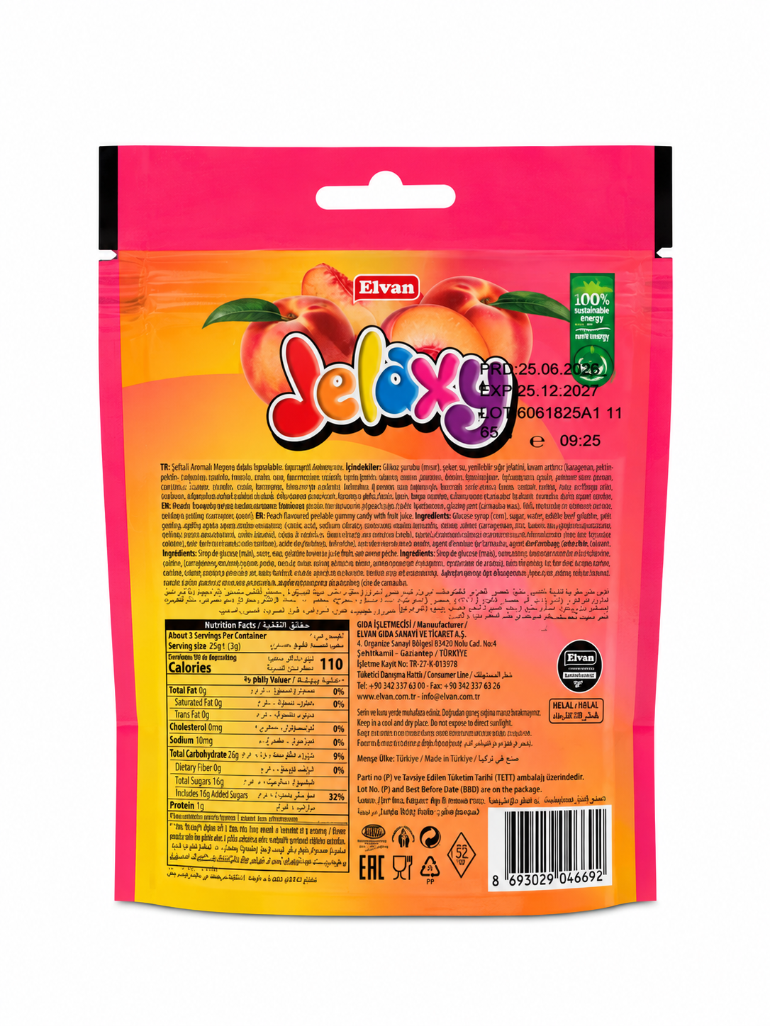 Jeleuri Elv Jelaxy Peelable Piersica (12 Pungi/ Cutie)
