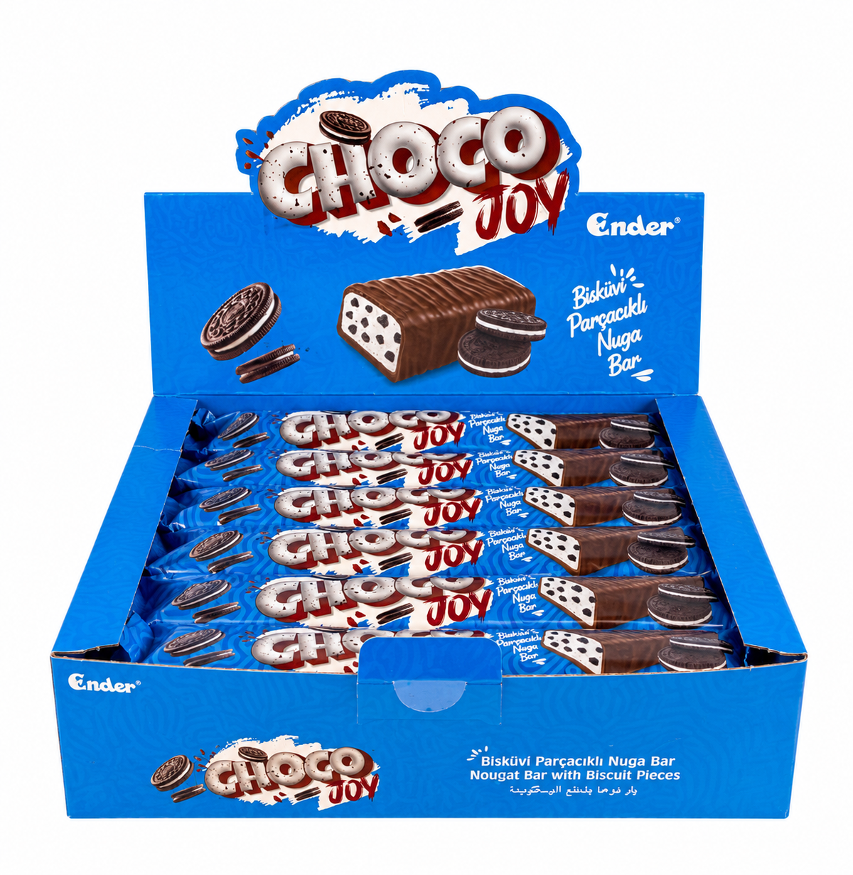 Baton Ender Choco Joy cu Bucăți de Biscuiți (24 buc/cutie)