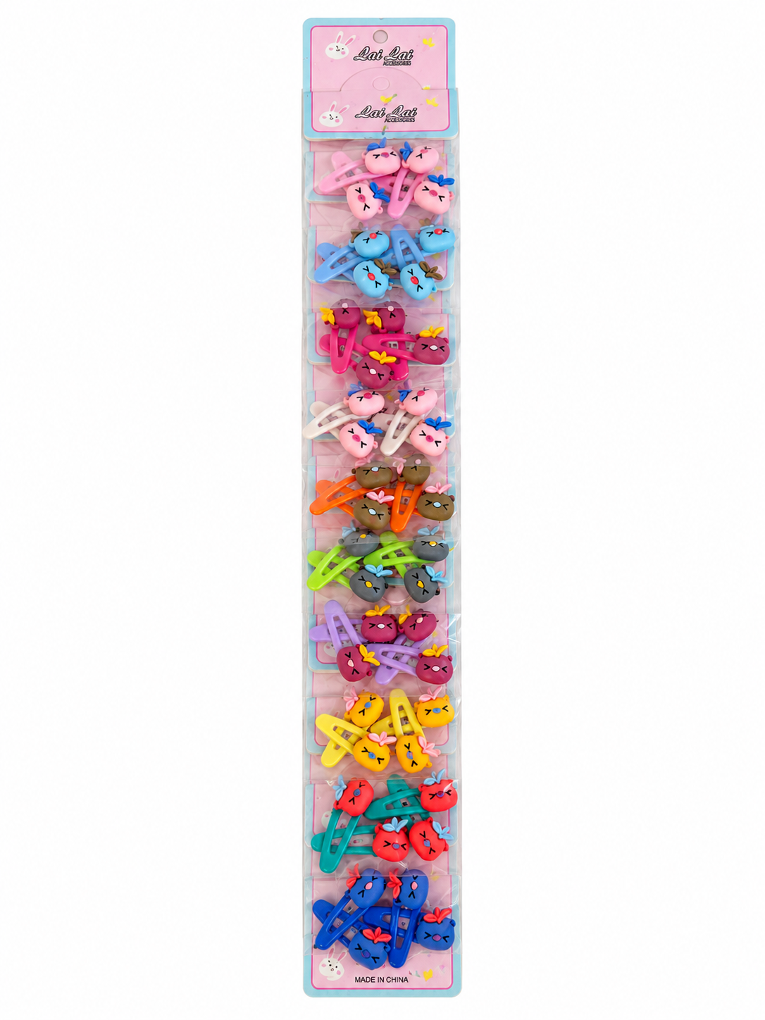 Set Clame de Păr Colorate cu Figurine Animăluțe  (4-6) (20 Buc/ Set)