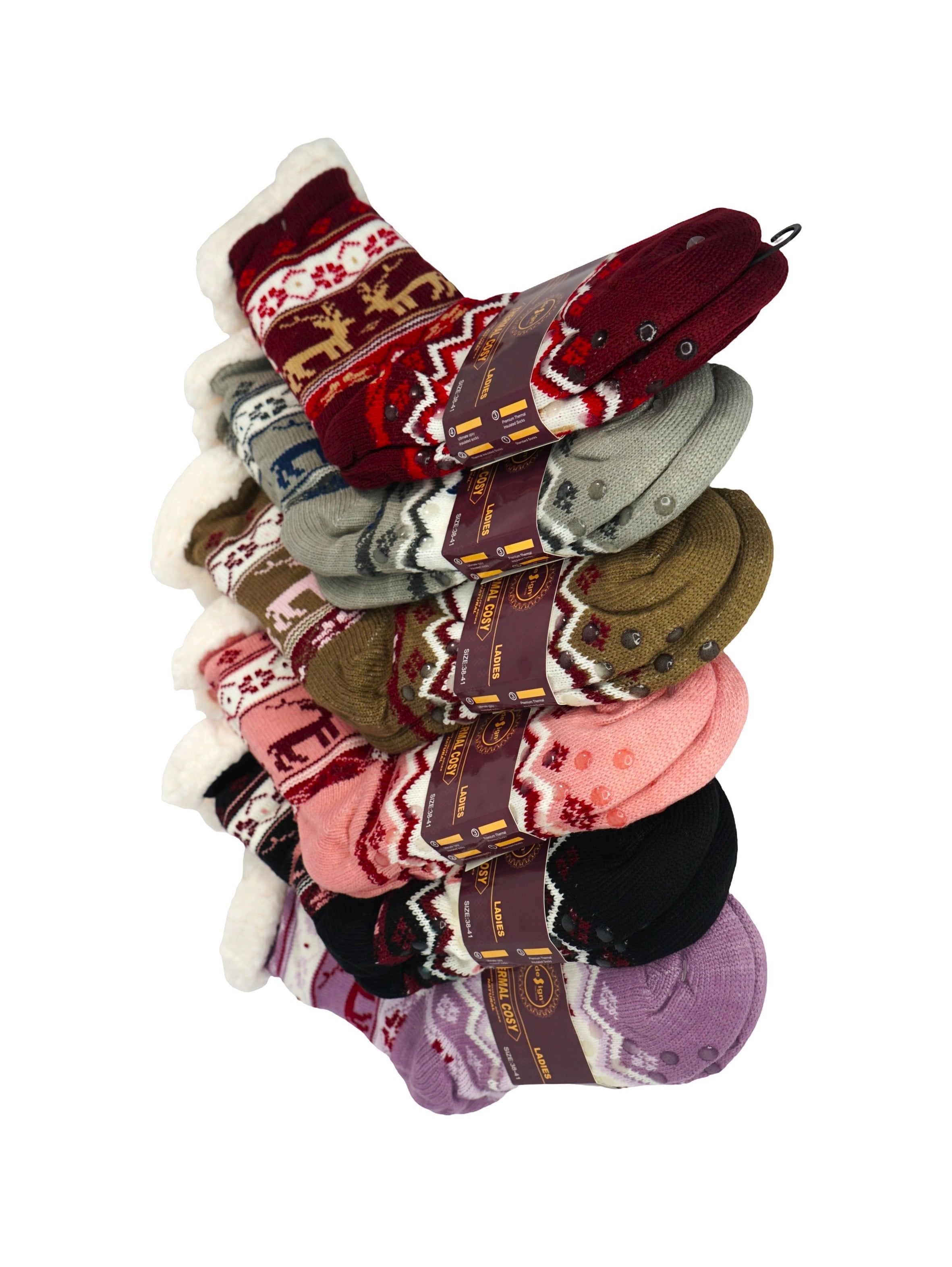 Sosete Dama Lungi Groase De Craciun DS810-5