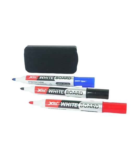 Set 3 Markere Si Burete Tabla Magnetica (1-1M) En-gross