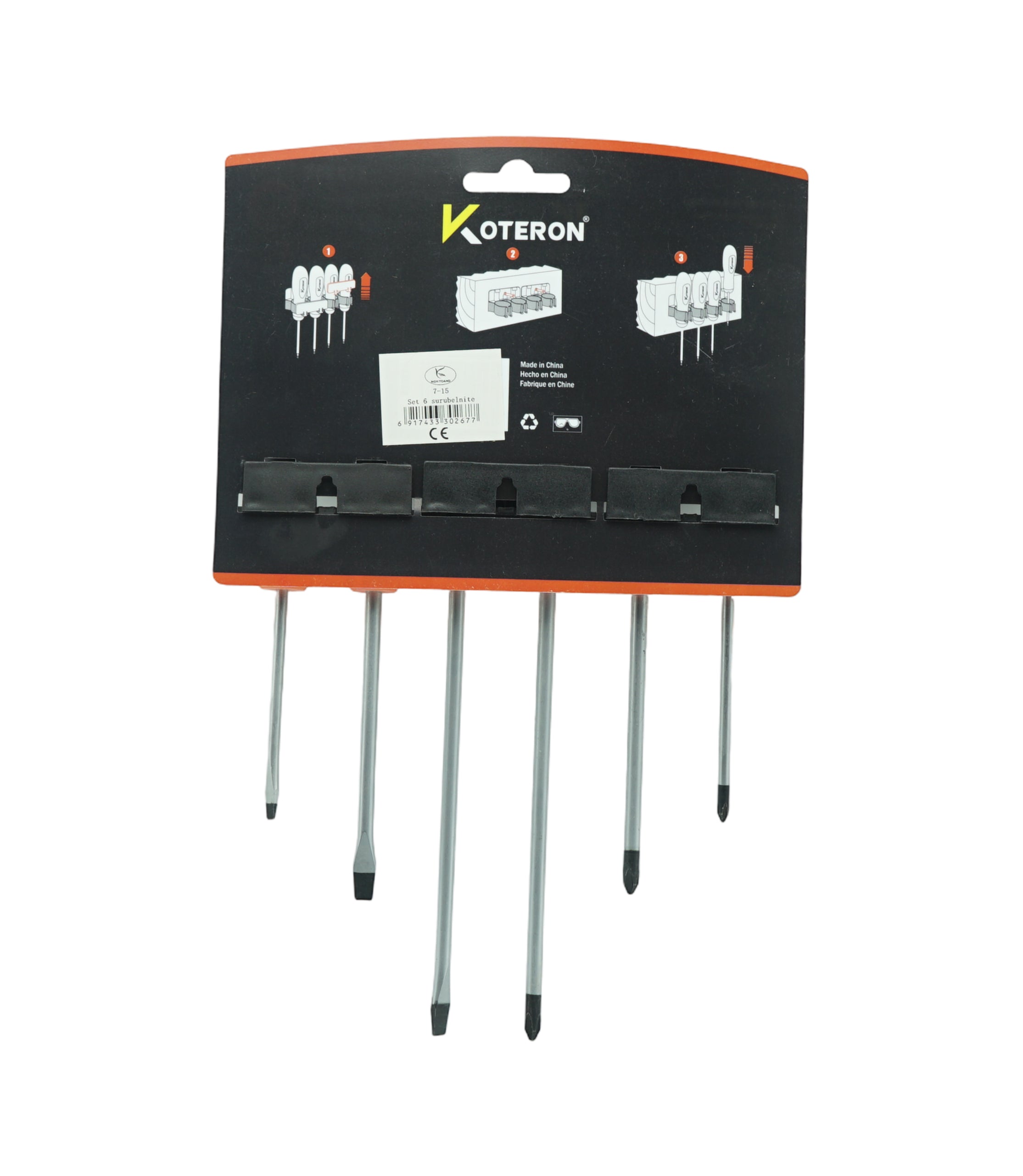 Set 6 Șurubelnițe Cu Mâner Ergonomic