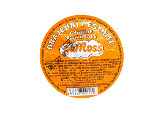 Drajeuri Pestrițe / Arahide Glazurate Puffloss – 100 g (5 buc/set) – En-gross