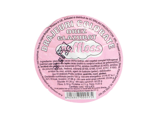 Drajeuri Colorate / Orez Glazurat Puffloss – 100 g (5 buc/set) – En-gross