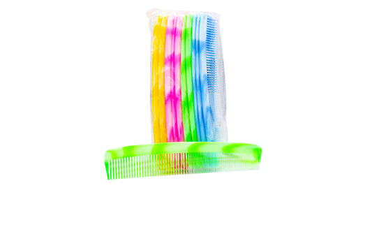 Pieptan de par color plastic "19 cm" (20 buc/set) engross