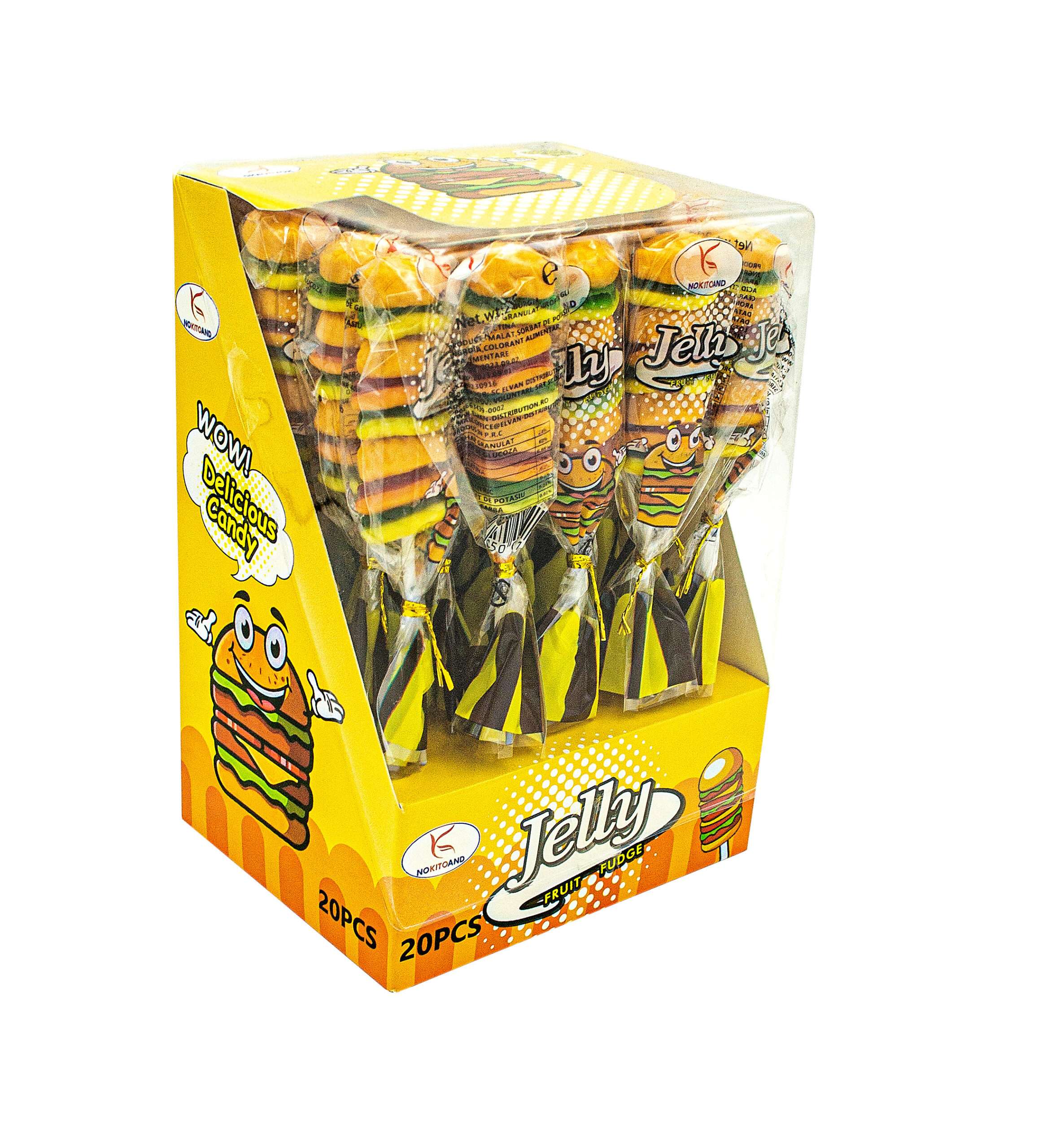 Jeleu hamburger cutie 20gr (20 buc/cutie) En-gross
