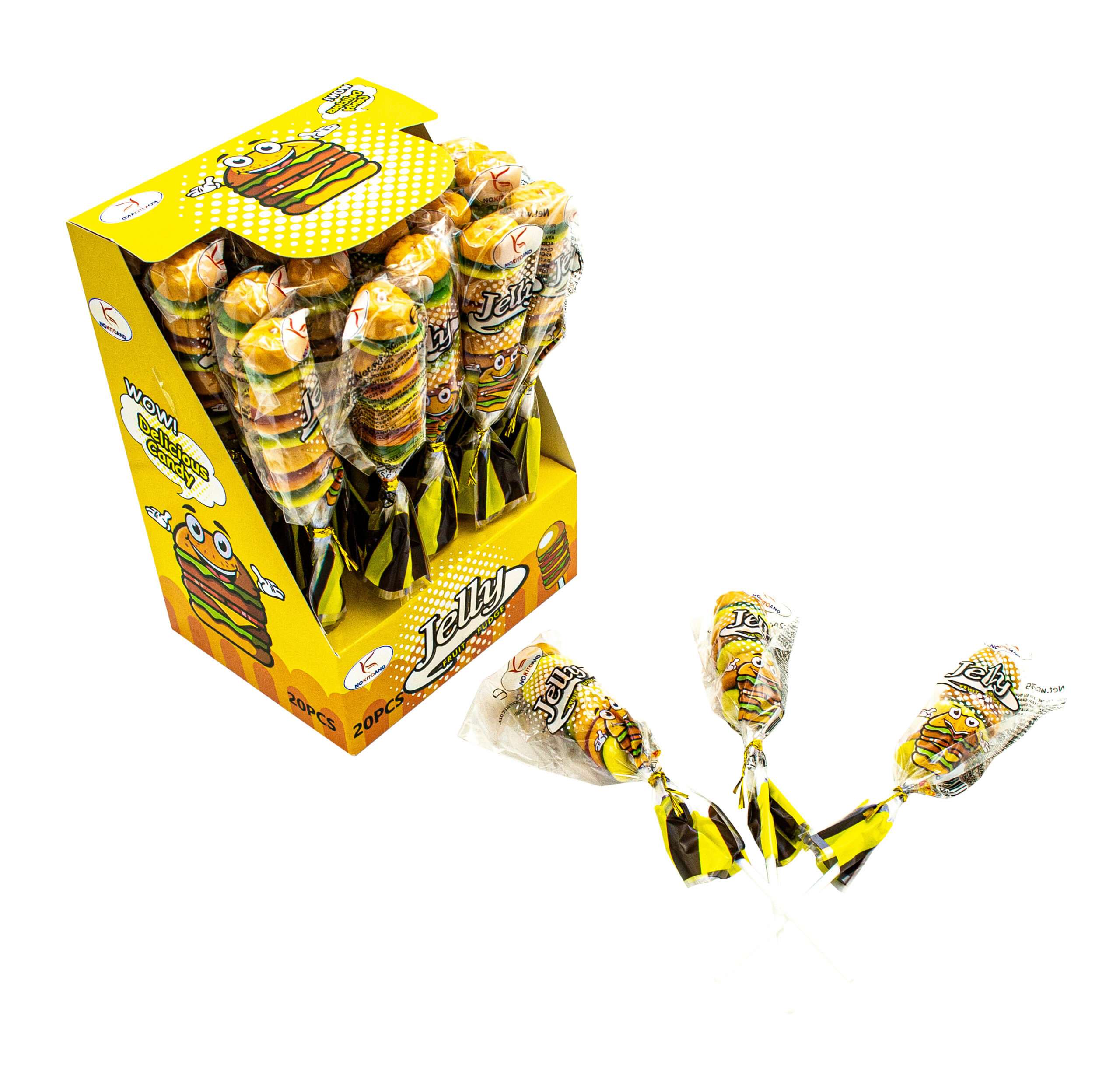 Jeleu hamburger cutie 20gr (20 buc/cutie) En-gross