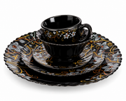 Set Vesela 5 piese Negru Floral (CN-13)