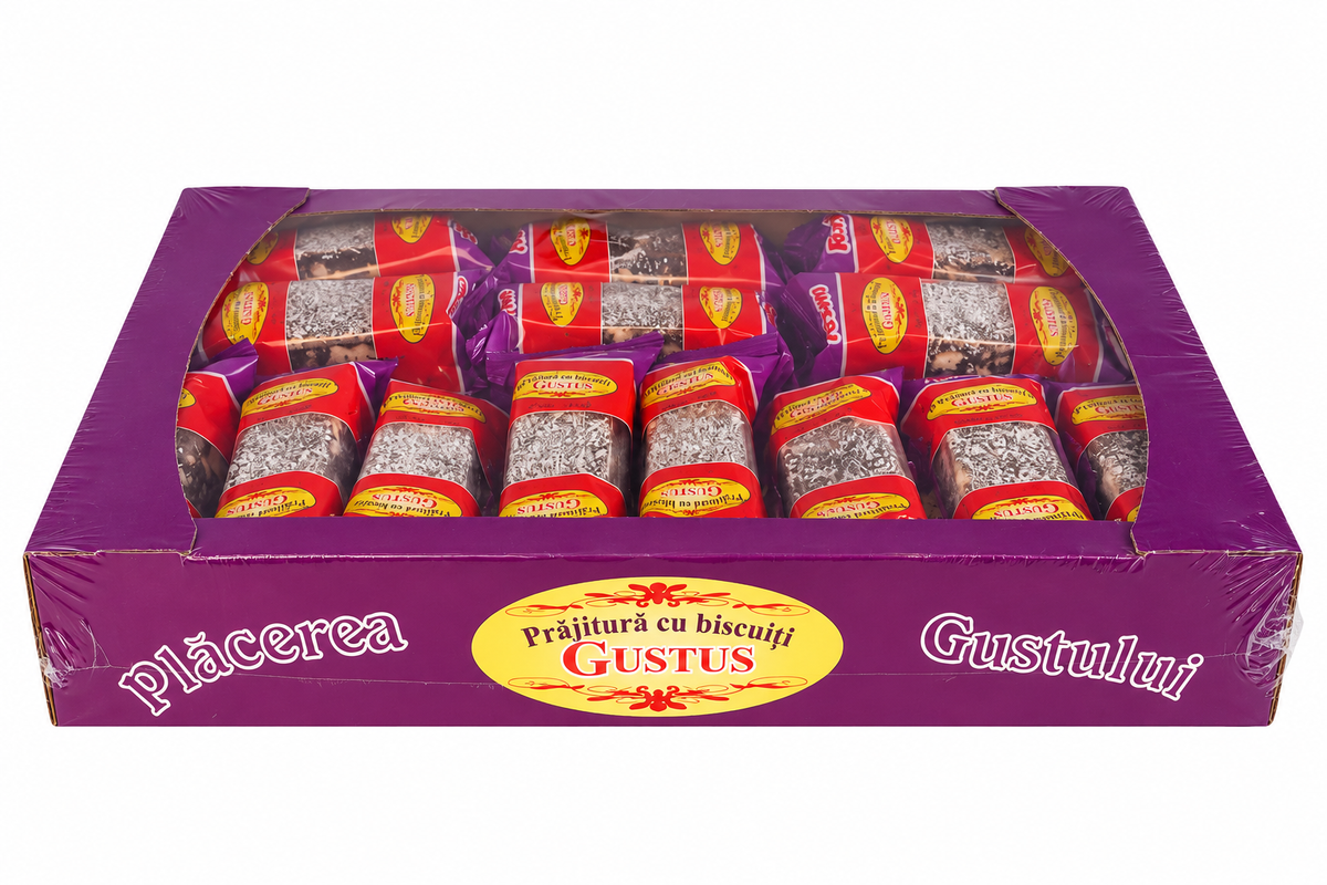 Prajitura Biscuiti Rom 65 g (28 Buc/ Cutie)