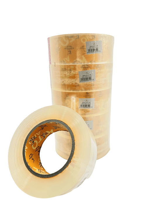 Banda adeziva de tip scotch, acrilica, 48 mm x 200 yard, Transparent (6 buc/set) engross