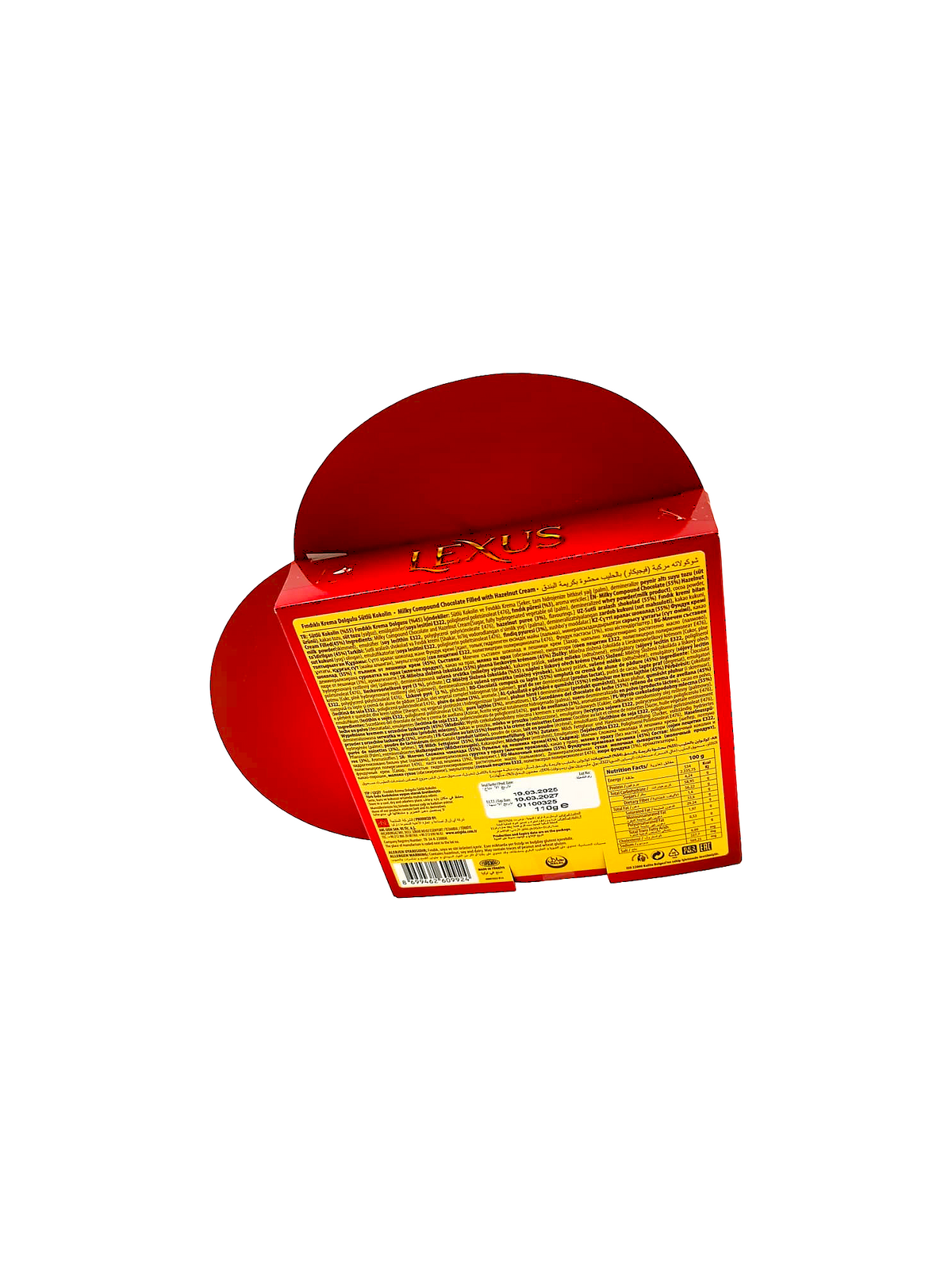 Bomboane Lexus Inima „Crema de Alune de Padure” 110Gr (24 Cutii/Bax) En-gross