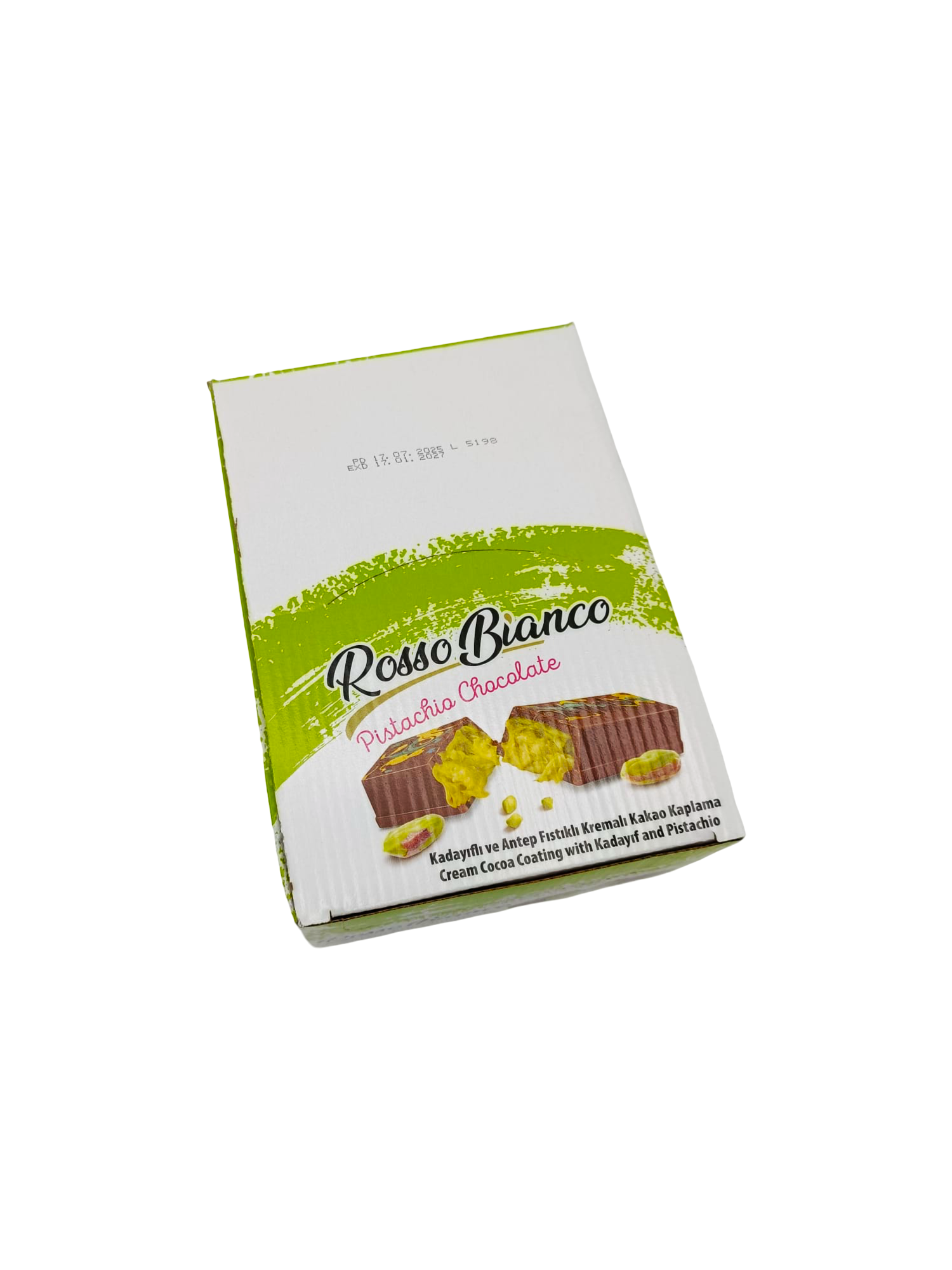 Baton Ciocolata Rosso Bianco Dubai 36g