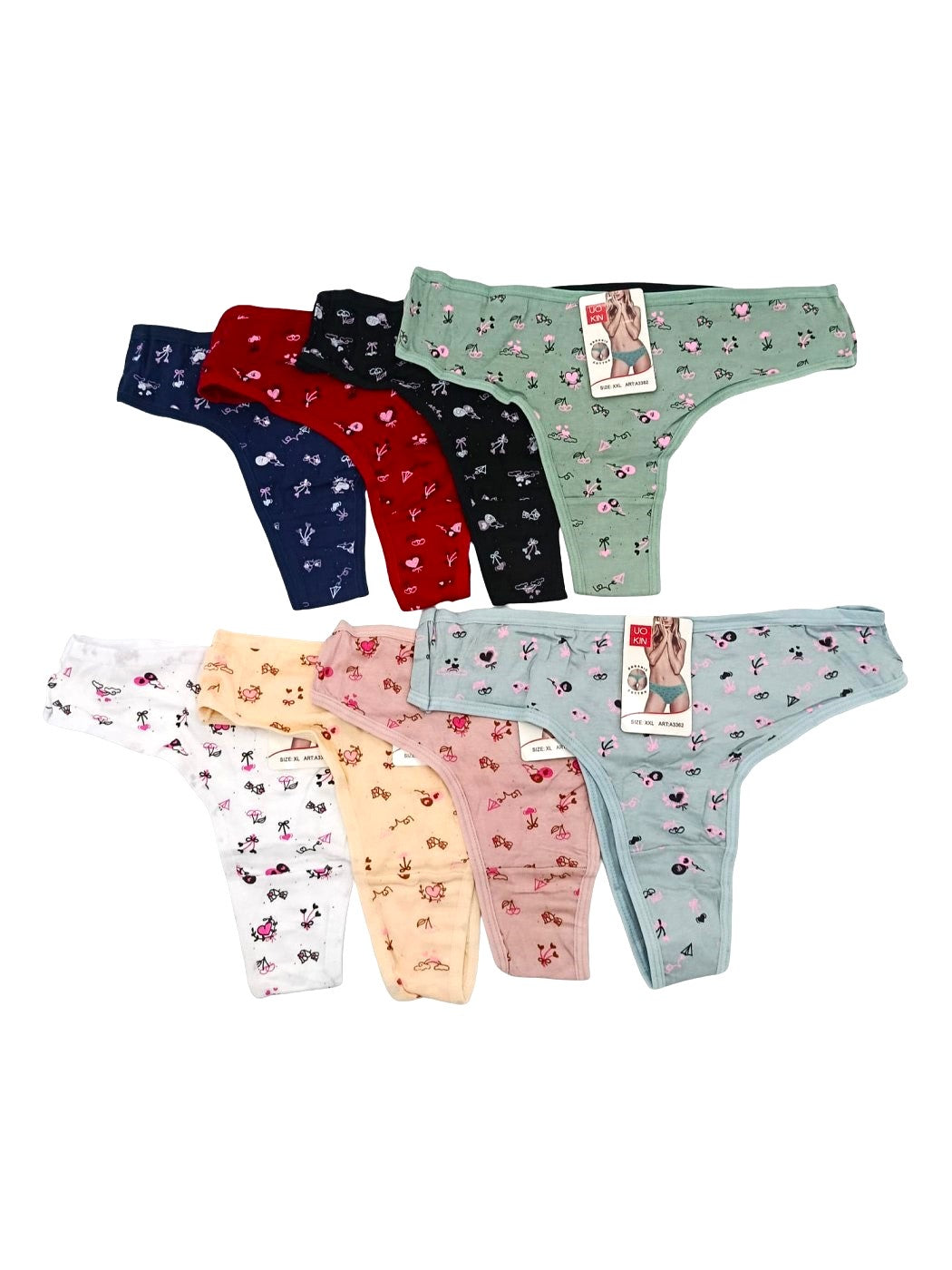 Chiloți Dama Tanga Cu Imprimeu Floral