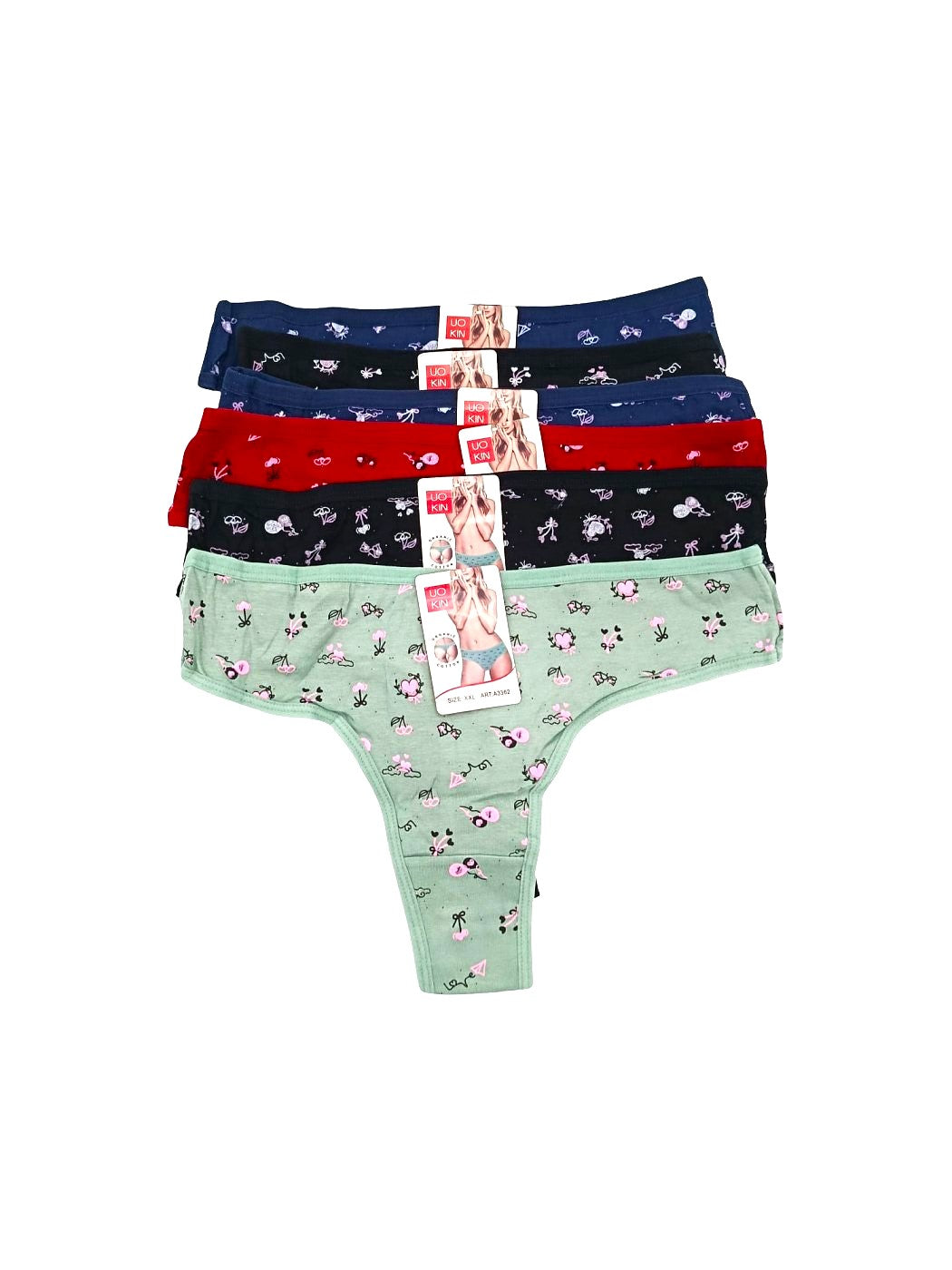 Chiloți Dama Tanga Cu Imprimeu Floral