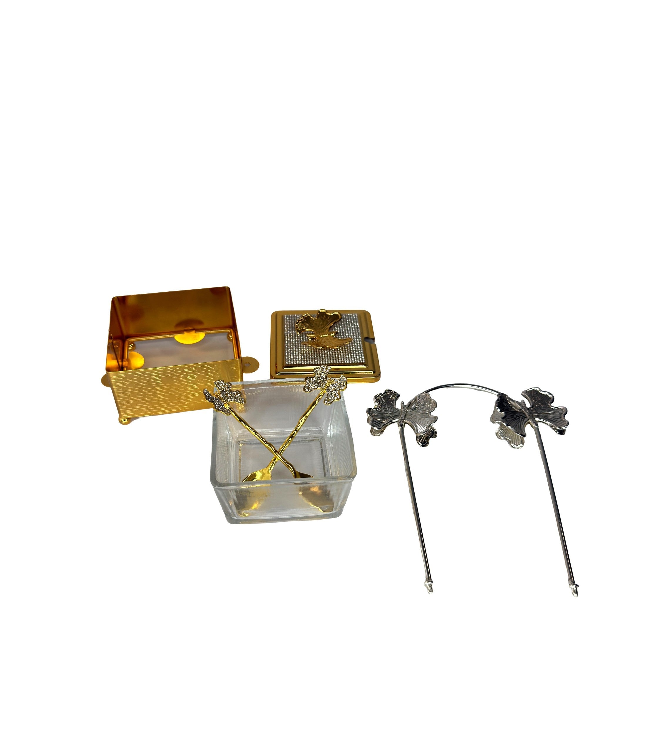 Accesoriu Auriu Patrat Cu Toarta