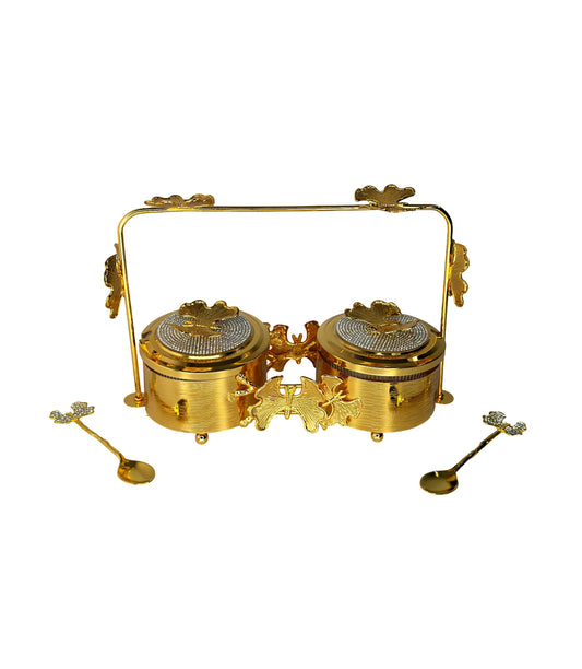 Accesoriu Auriu Rotund Cu 2 Compartimente (A-6) En-gross