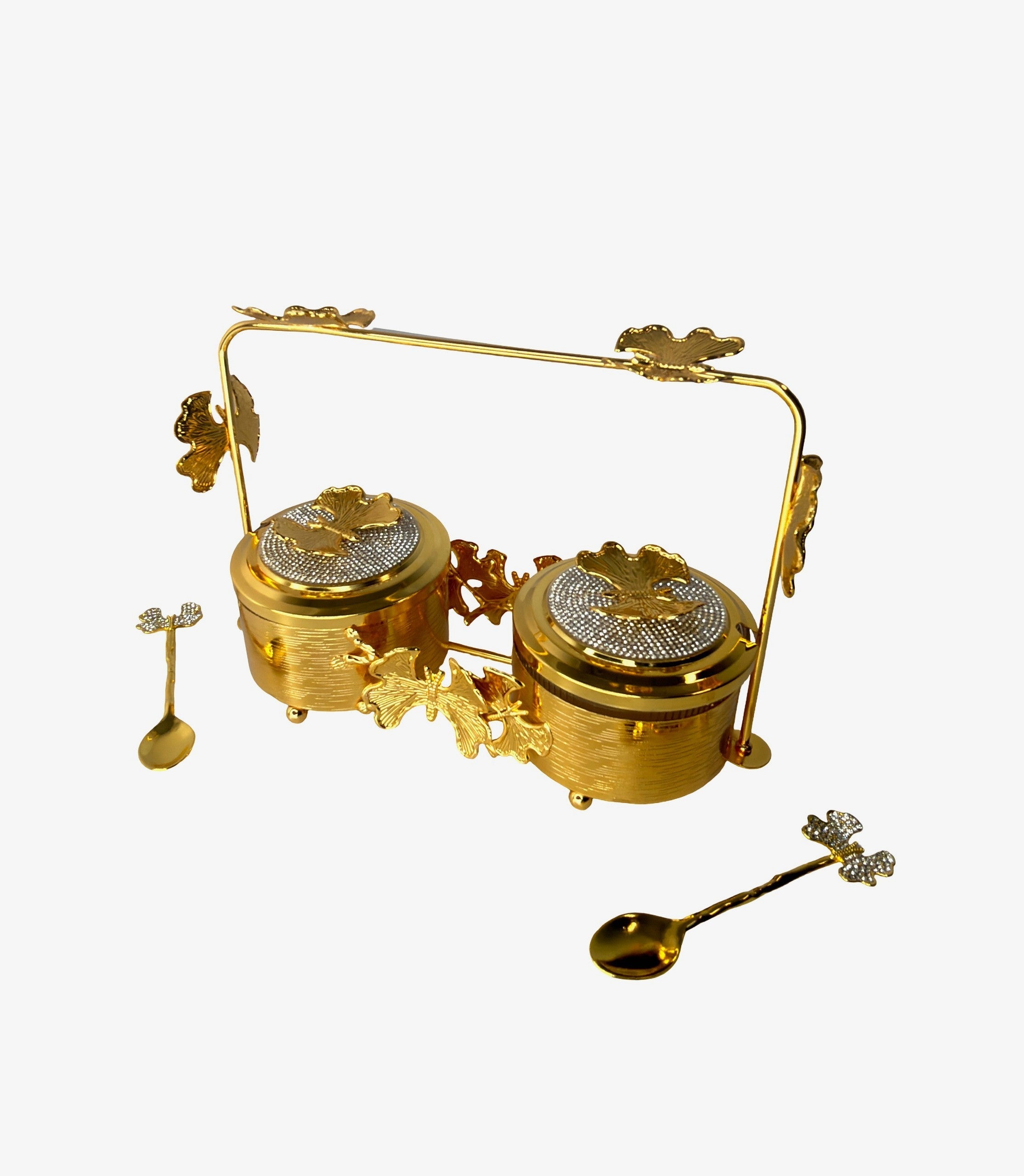 Accesoriu Auriu Rotund Cu 2 Compartimente