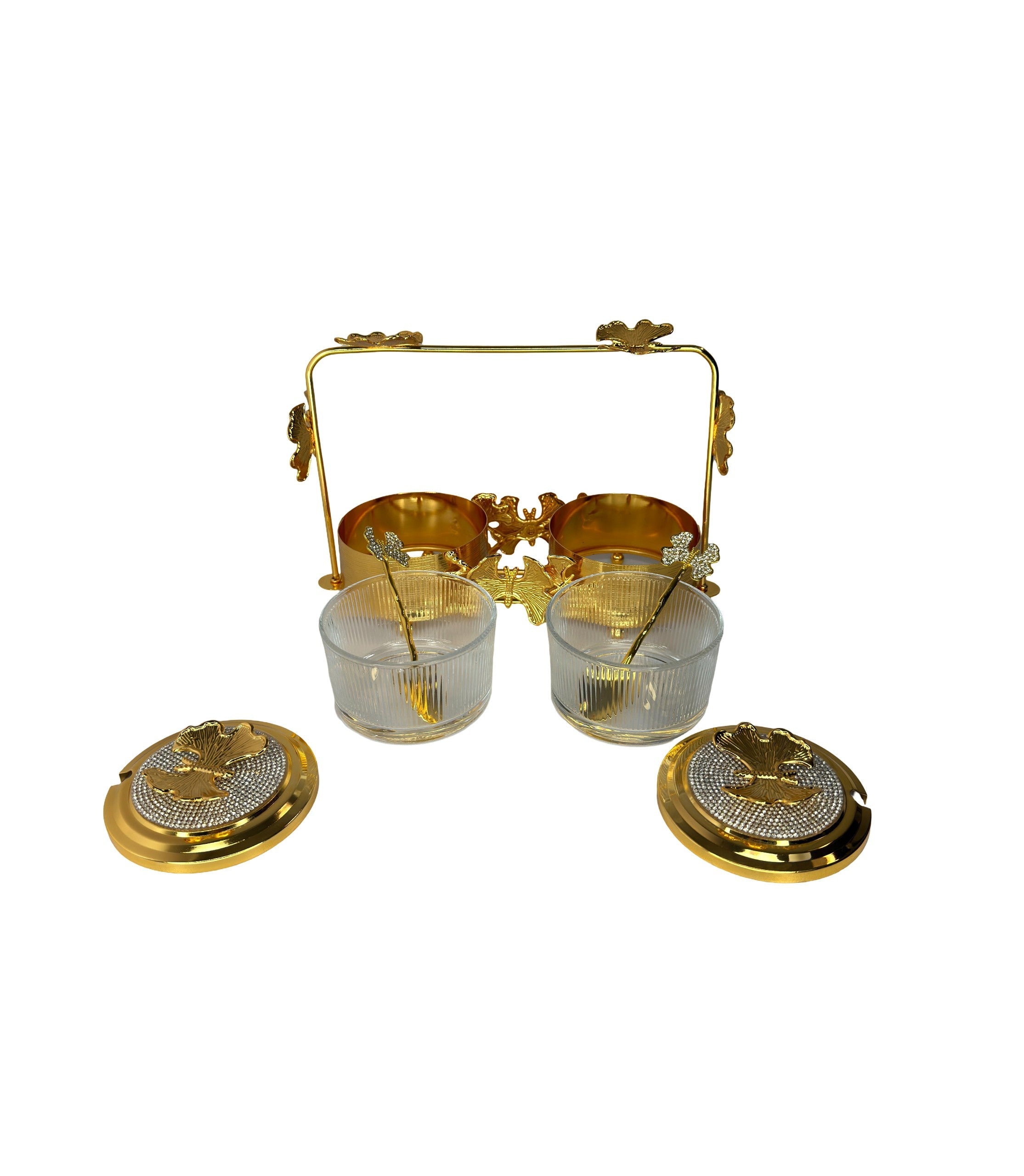 Accesoriu Auriu Rotund Cu 2 Compartimente