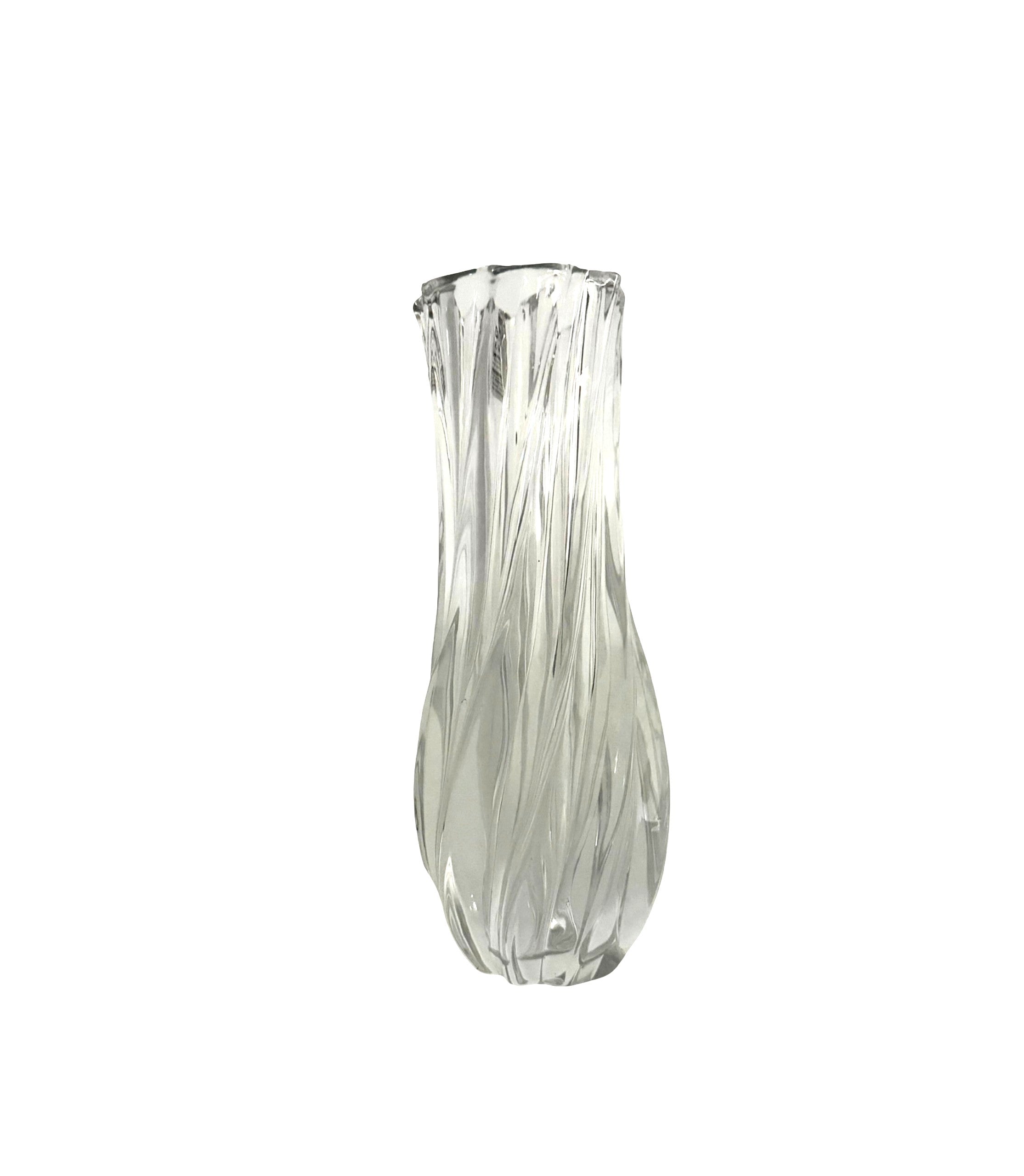 Vază De Sticlă Transparentă Cu Model Spiralat 24.5 cm