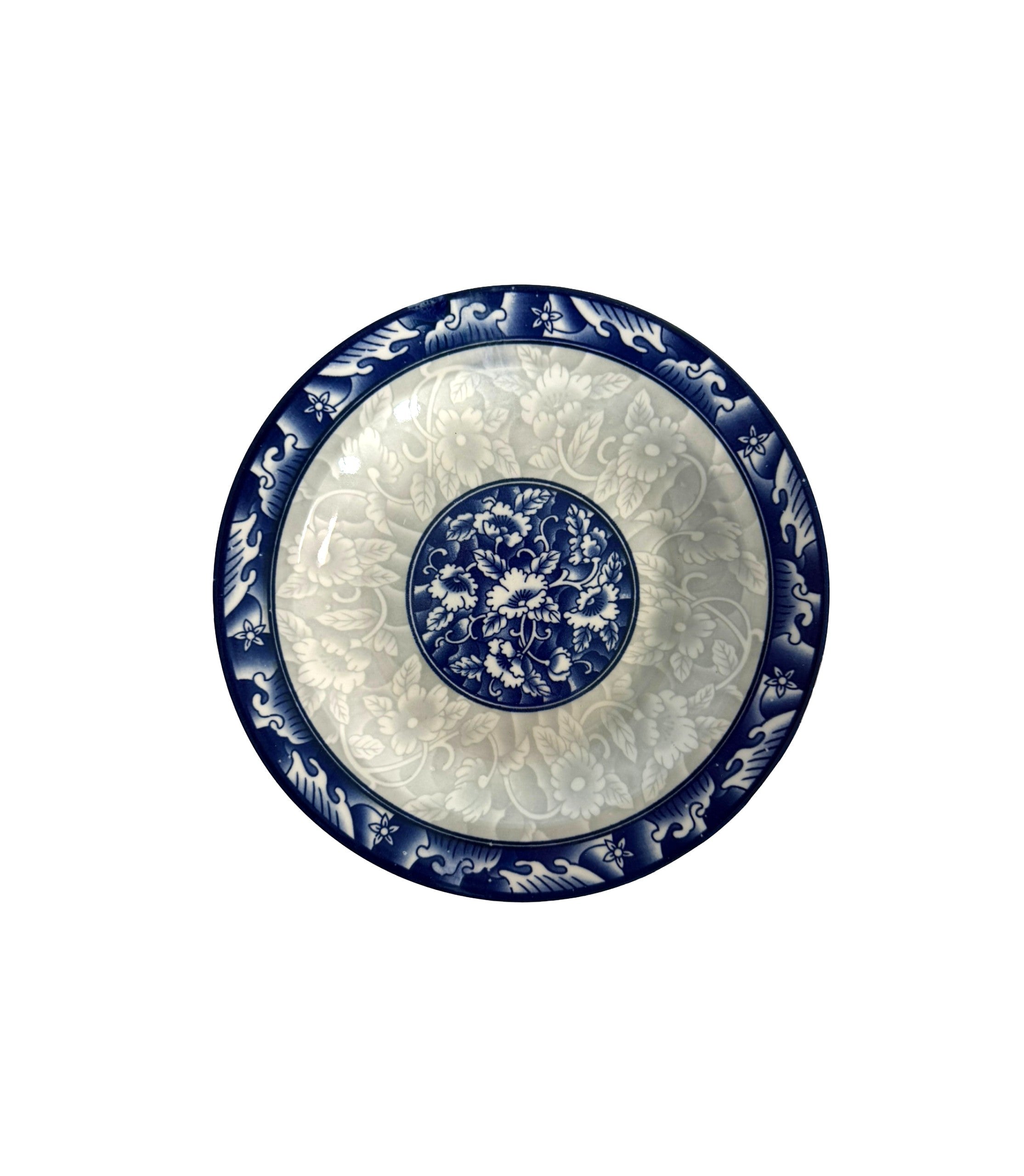Farfurii Ceramica Cu Flori Albastre 8 inch