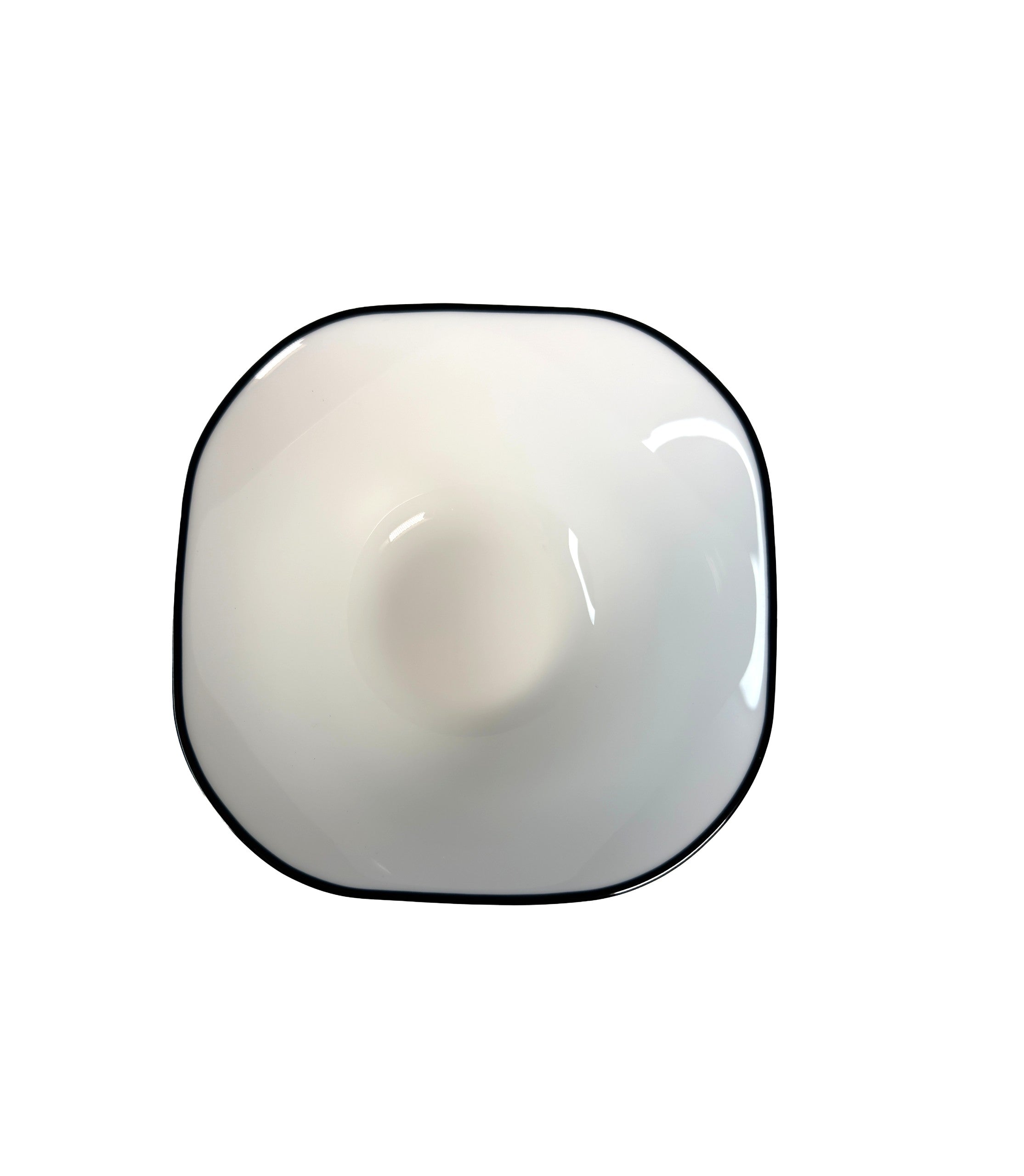 Bol Alb Cu Margine Neagră 7.5 inch