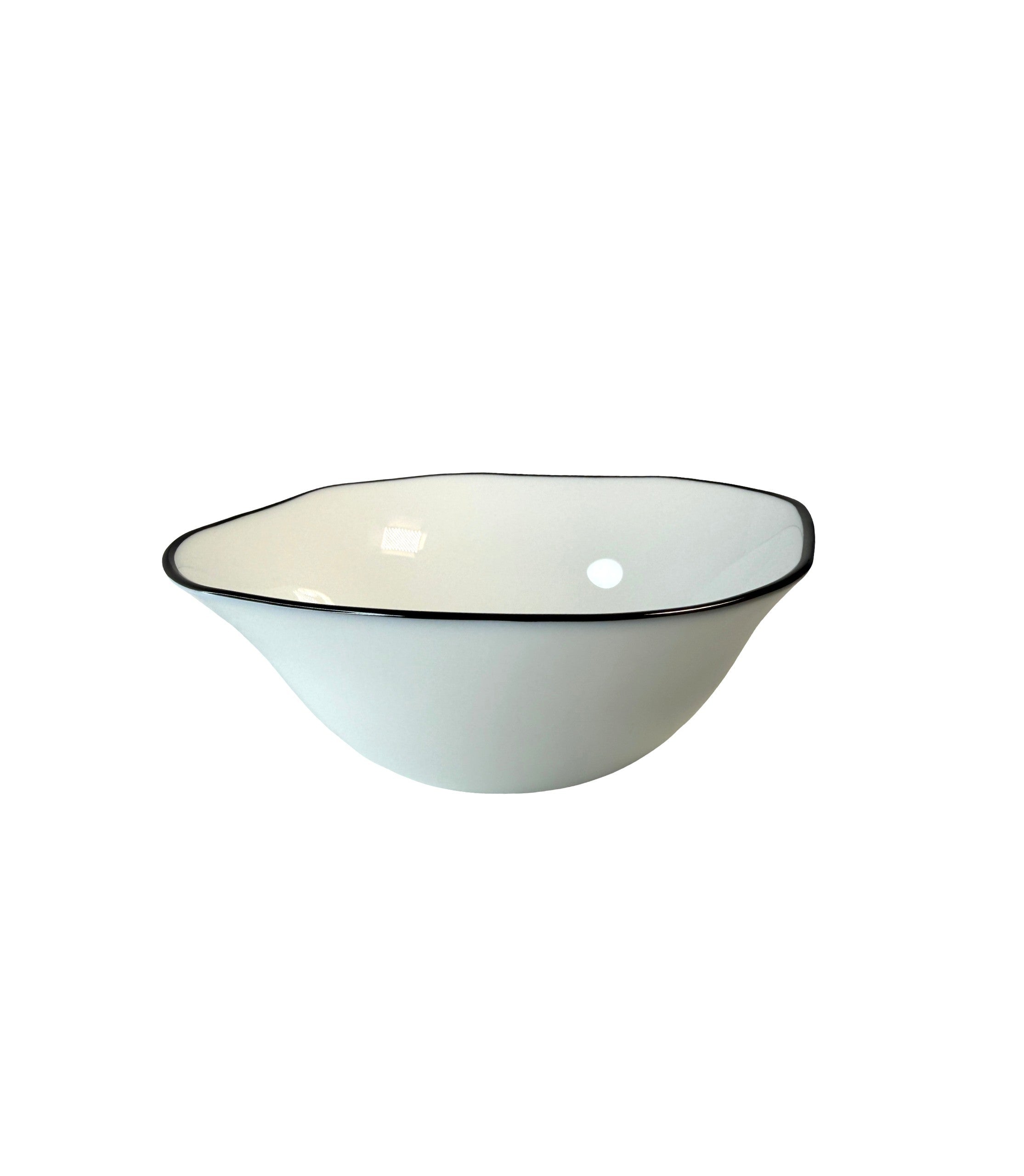 Bol Arcopal Alb Cu Margine Neagră 6 inch