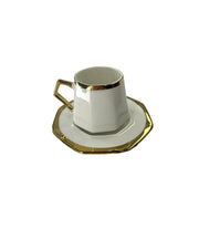 Set 6 Cesti Cafea (Aurii Hexagon)