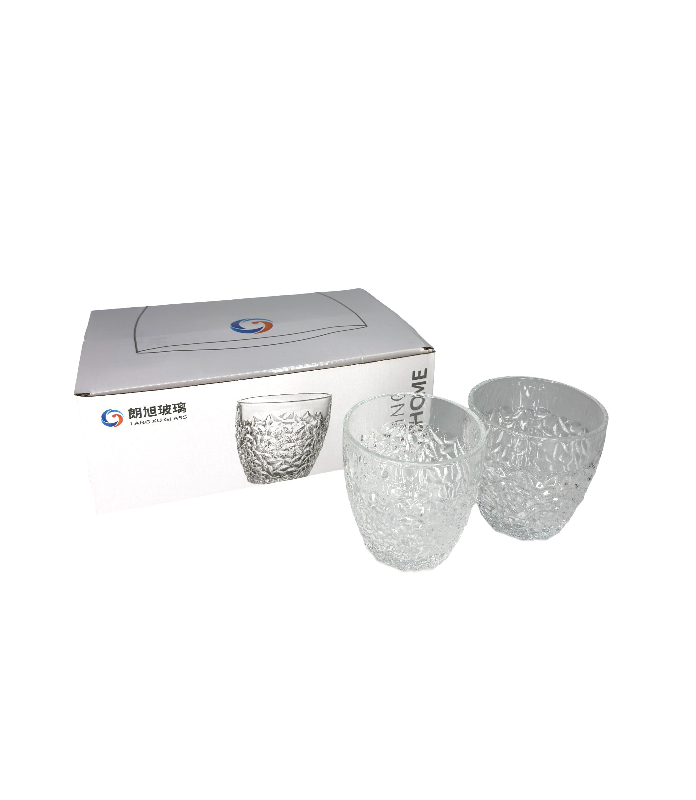 Set 6 Pahare Din Sticlă Texturată 350 ml