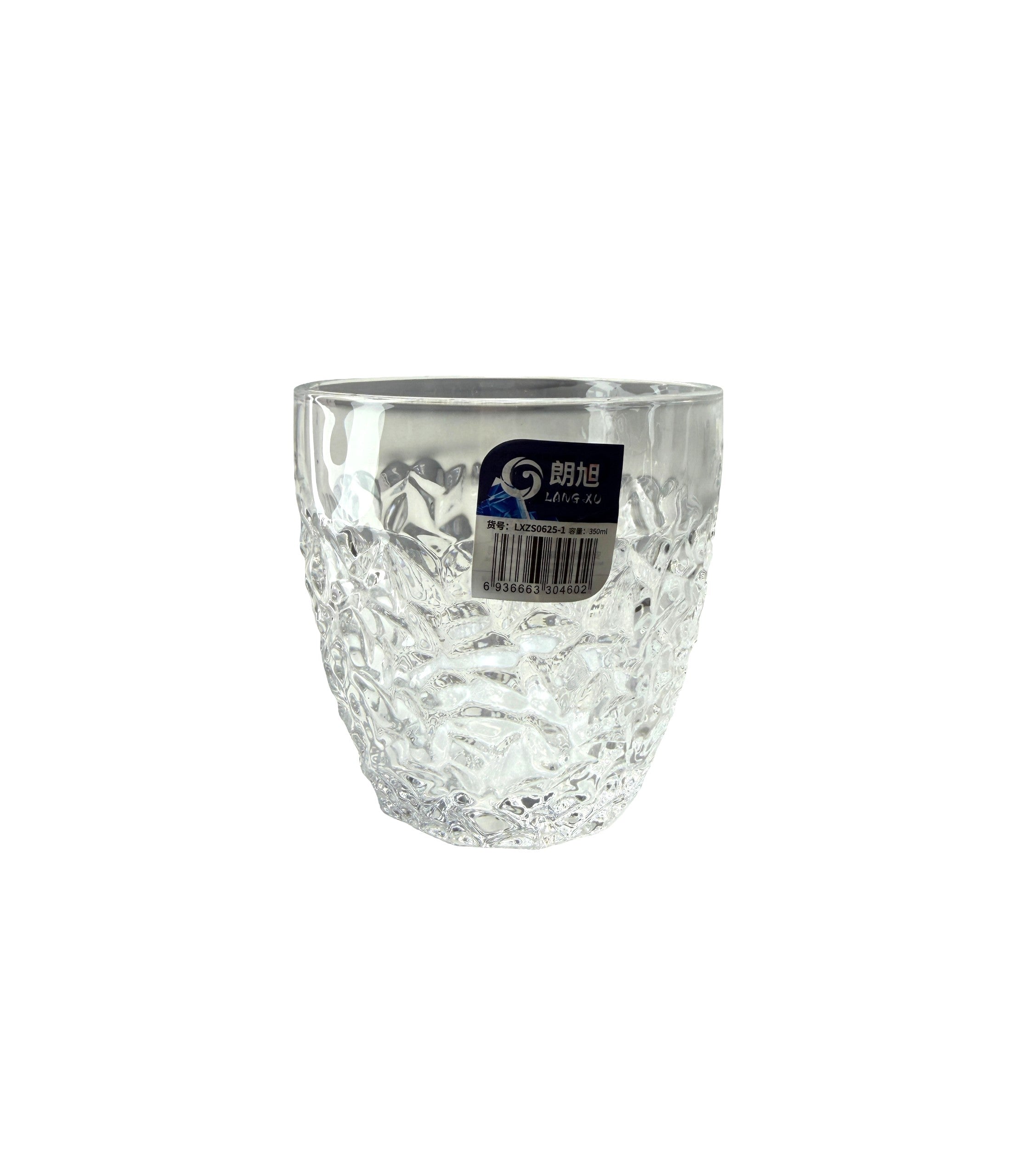 Set 6 Pahare Din Sticlă Texturată 350 ml