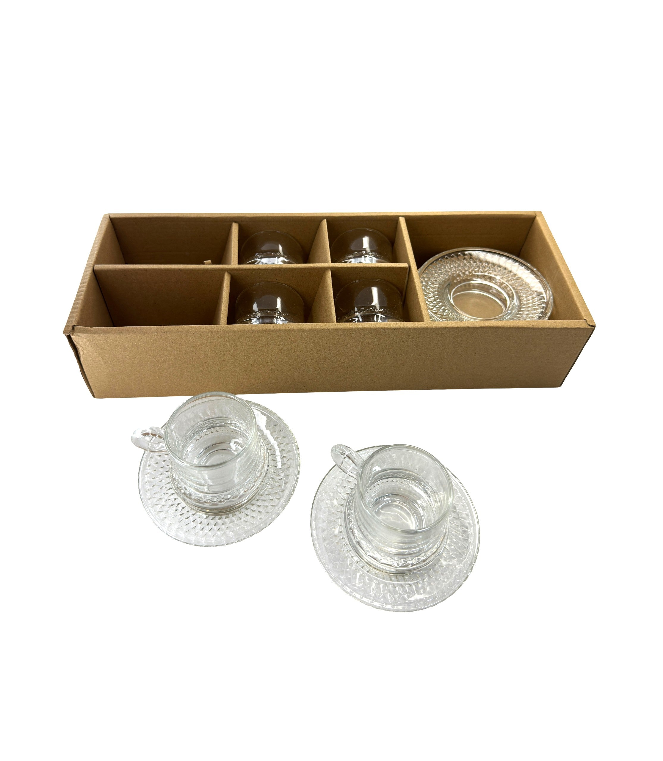 Cesti Cafea Sticla Transparente 75ml