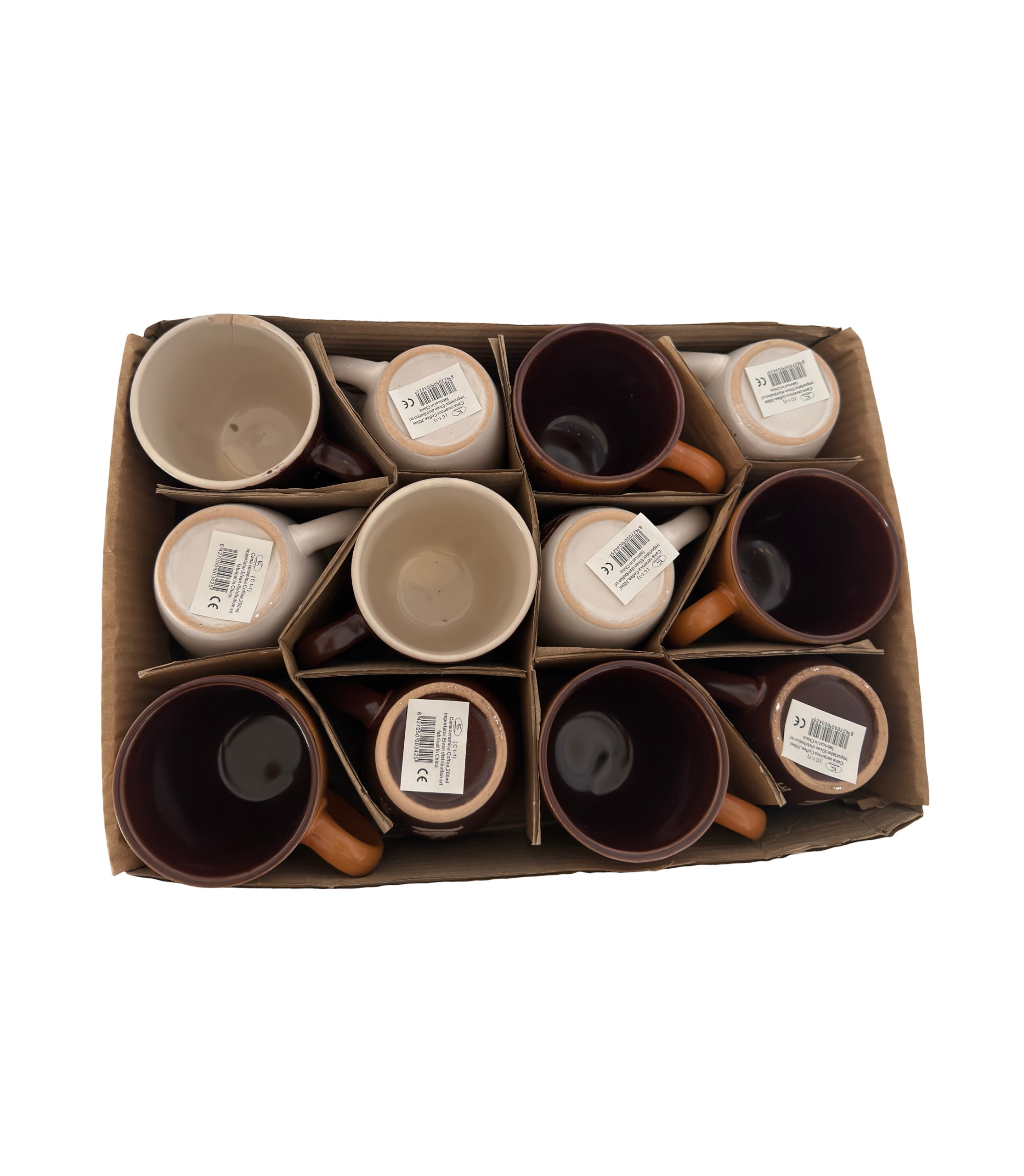 Set De 12 Cani Din Ceramica Coffee