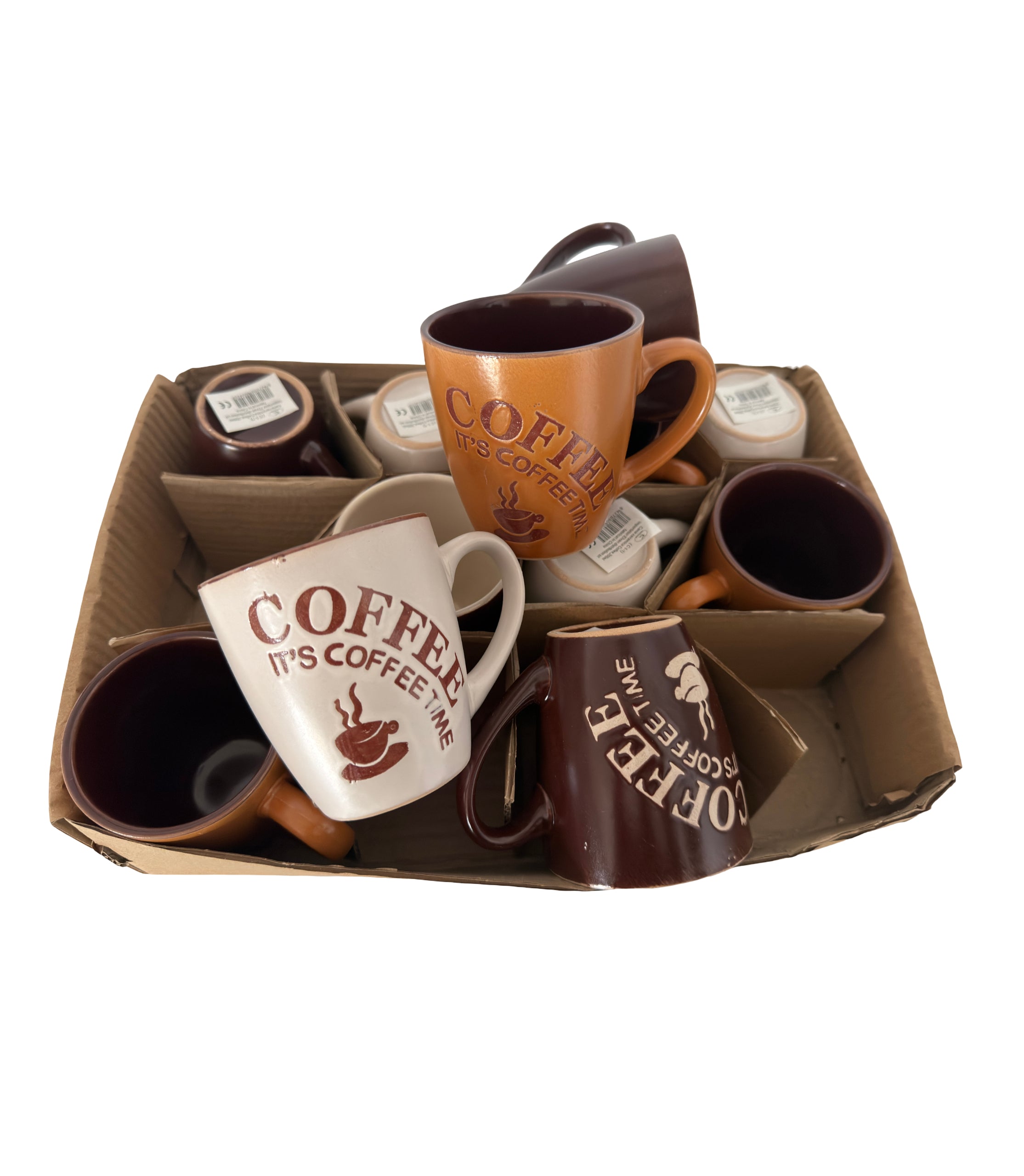 Set De 12 Cani Din Ceramica Coffee
