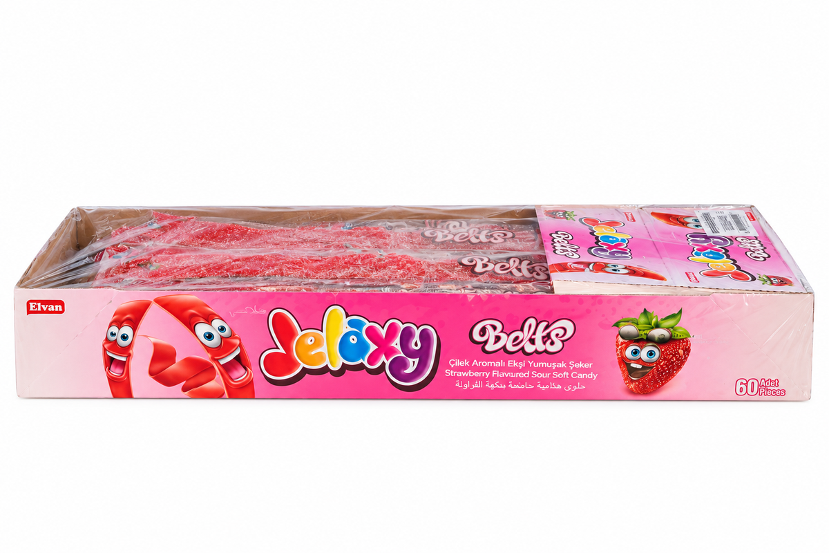 Jeleuri Elv Metru Jelaxy Belts Capsuni 15gr (60 Buc/ Cutie)