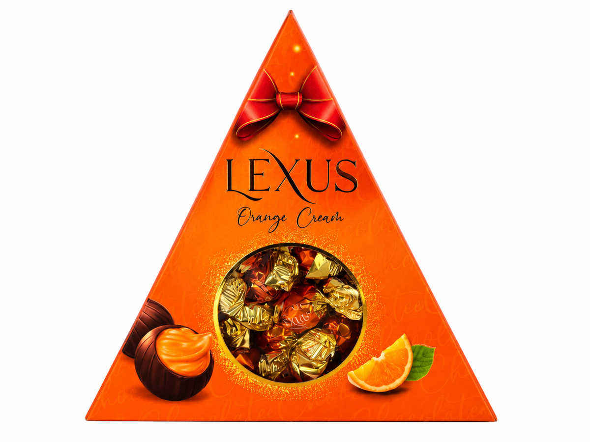 Bomboane Ciocolată Lexus cu Cremă de Portocale 120 gr