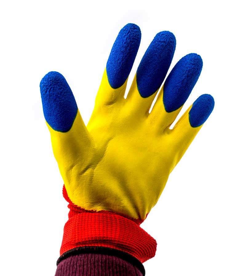 Manusi de lucru tricolor Romania cauciucate