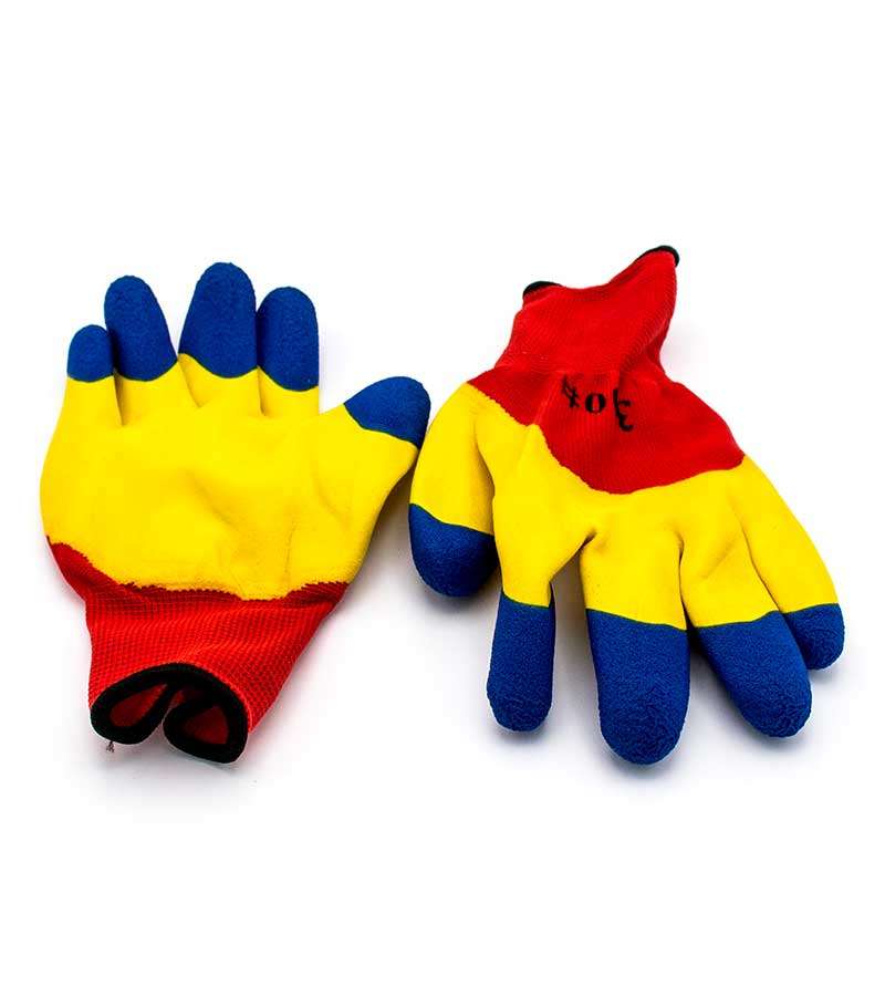 Manusi de lucru tricolor Romania cauciucate
