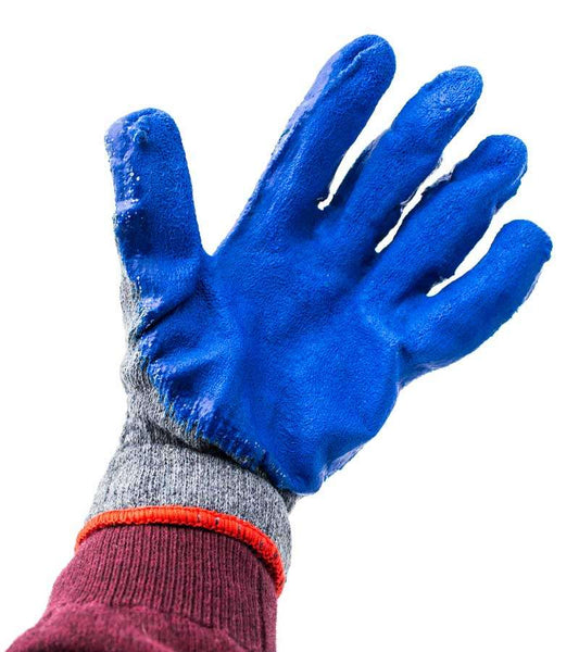 Manusi de lucru albastre de lana (12 buc/set) engross