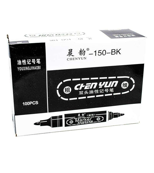 Marker cu 2 capete negru (10 buc/cutie) engross