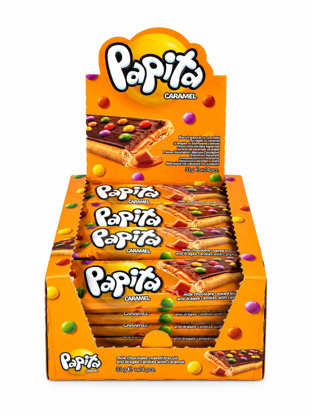 Biscuiti Papita Ciocolata cu Lapte si Caramel (24 Buc/ Cutie)