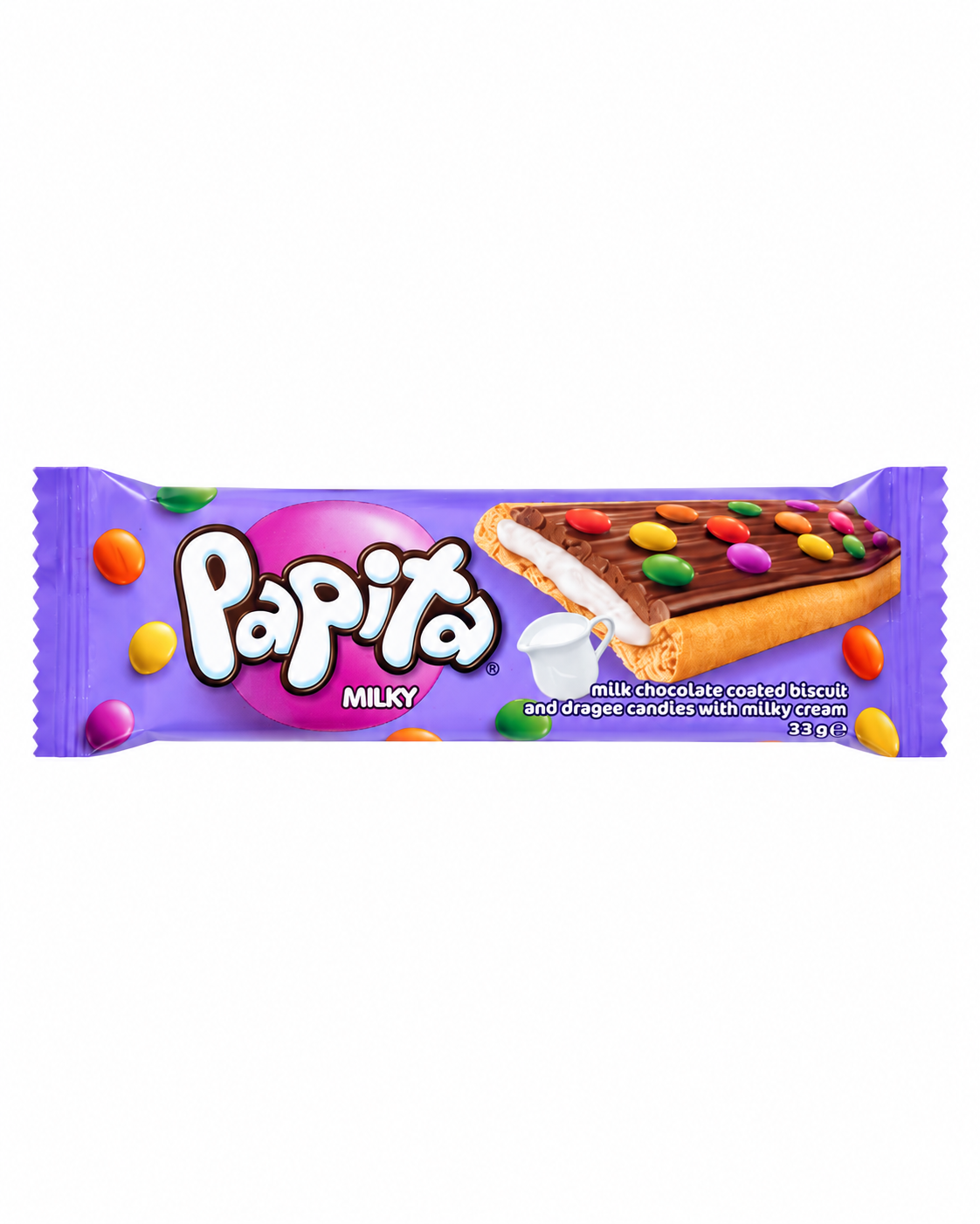 Biscuiti Papita cu Ciocolata cu Lapte si Crema de Lapte (24 Buc/ Cutie)