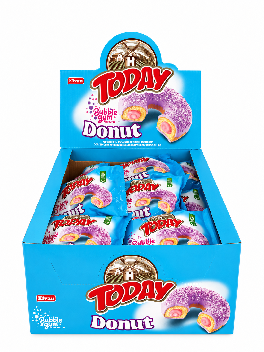 Prajitura Today Donut Bubble Gum (24 Buc/ Cutie)