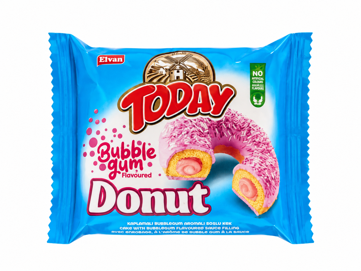 Prajitura Today Donut Bubble Gum (24 Buc/ Cutie)
