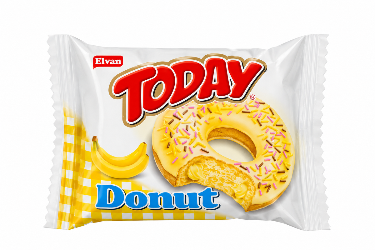 Prajitura Today Donut Banane (24 Buc/ Cutie)