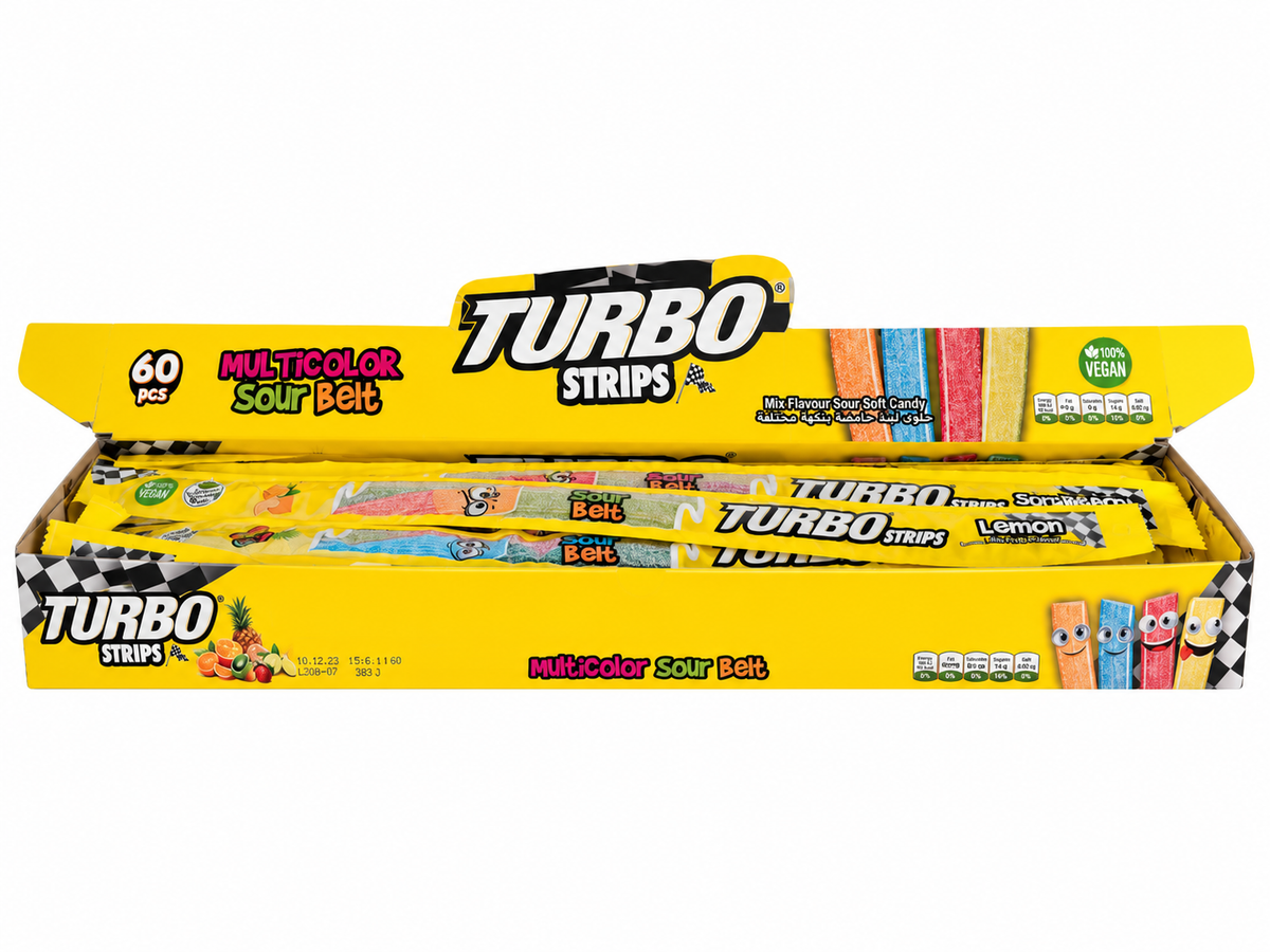 Jeleu Metru Turbo Multicolor 15 g (60 Buc/ Cutie)