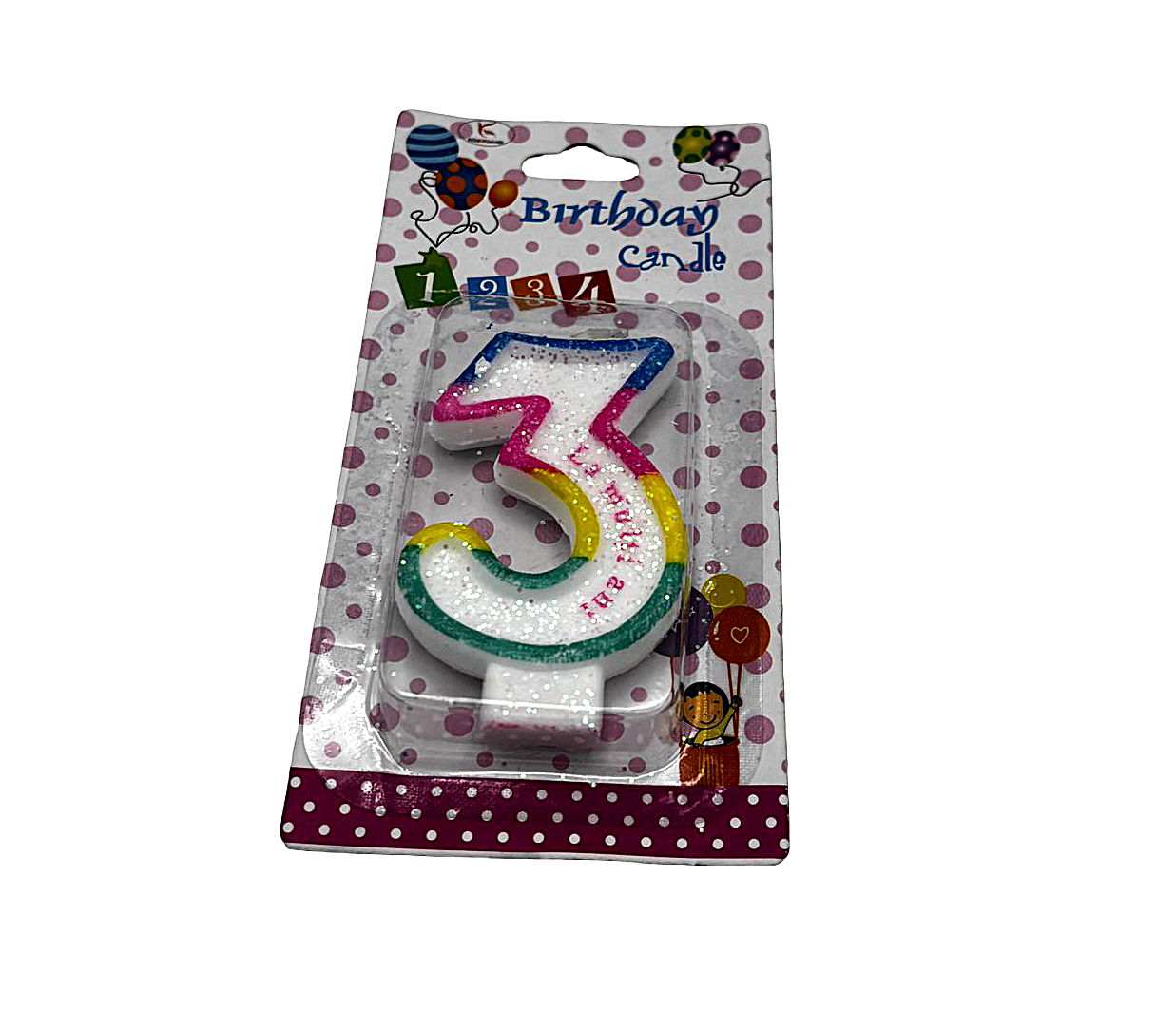 Lumanare cifra 3 pentru tort