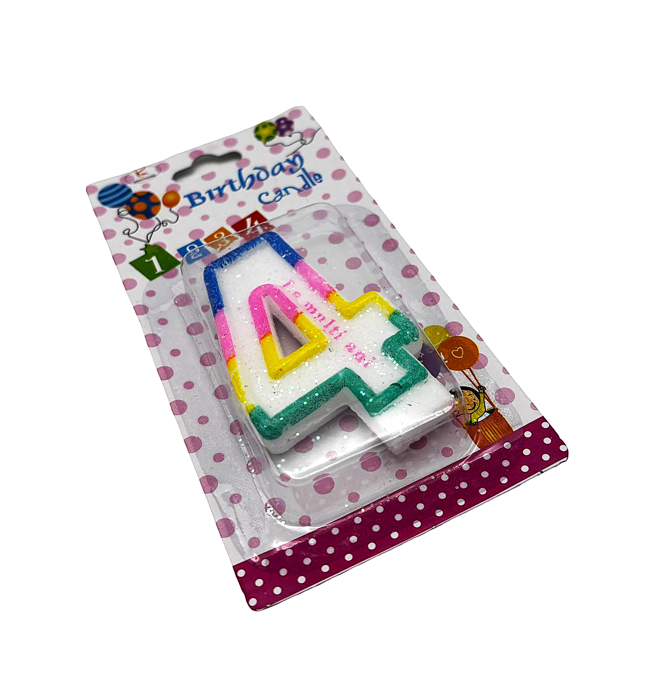 Lumanare cifra 4 pentru tort