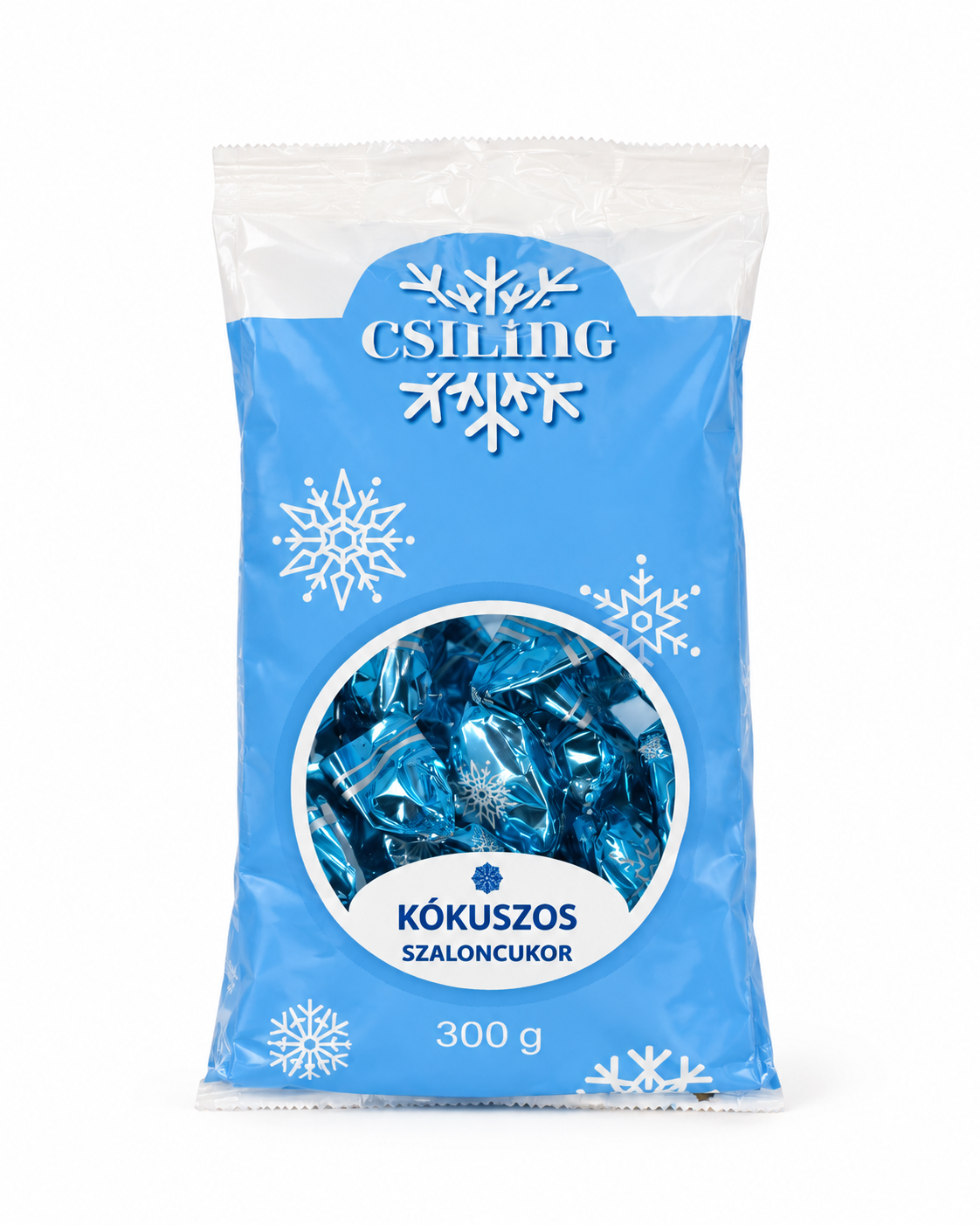 Bomboane De Pom Csillng Kókuszos Szaloncukor 300g – Aroma De Cocos ( 14 Buc/Bax) En-gross  E.X.P Octombrie 2026