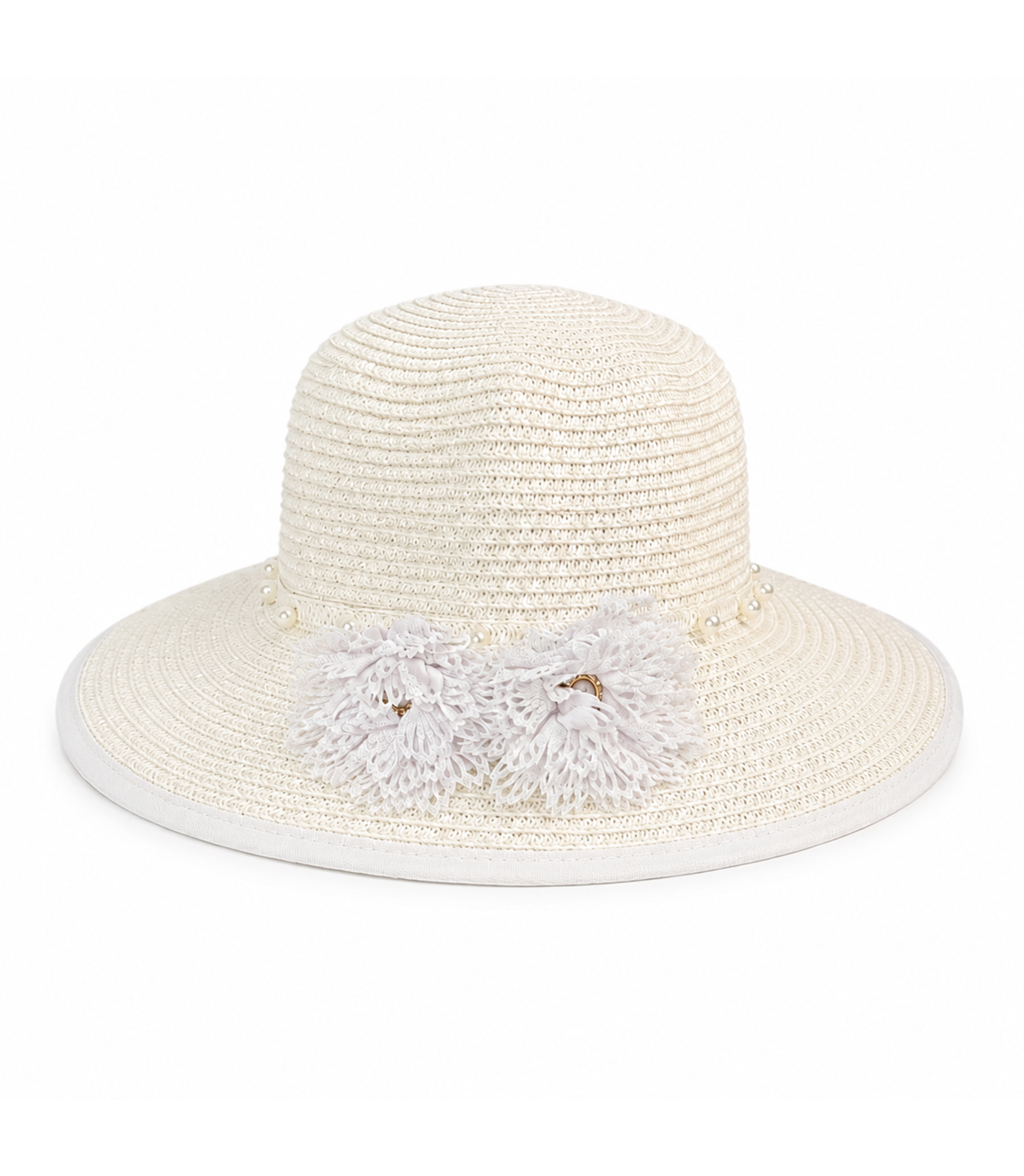Palarie Din Paie Cu Floare Decorativa