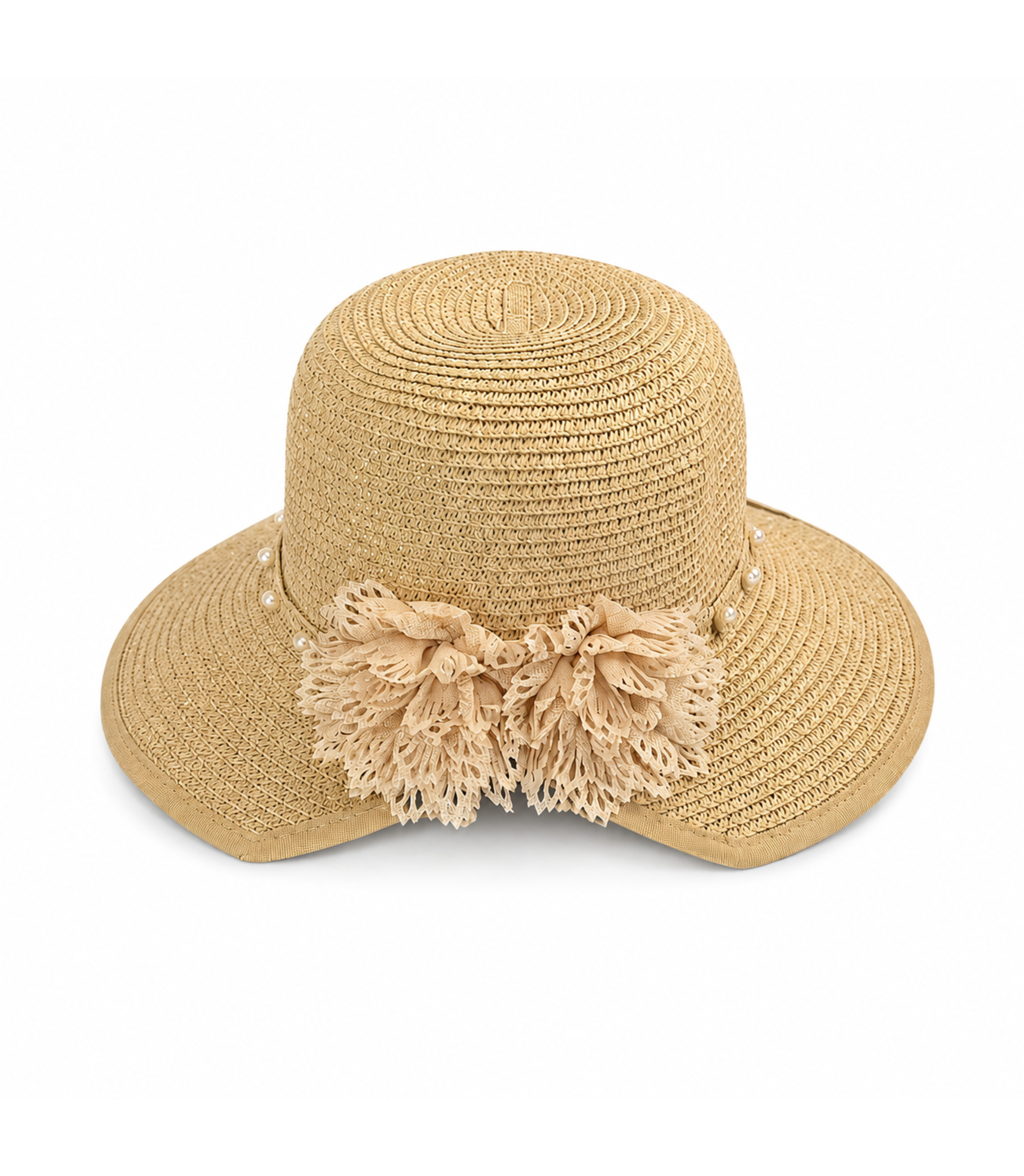 Palarie Din Paie Cu Floare Decorativa